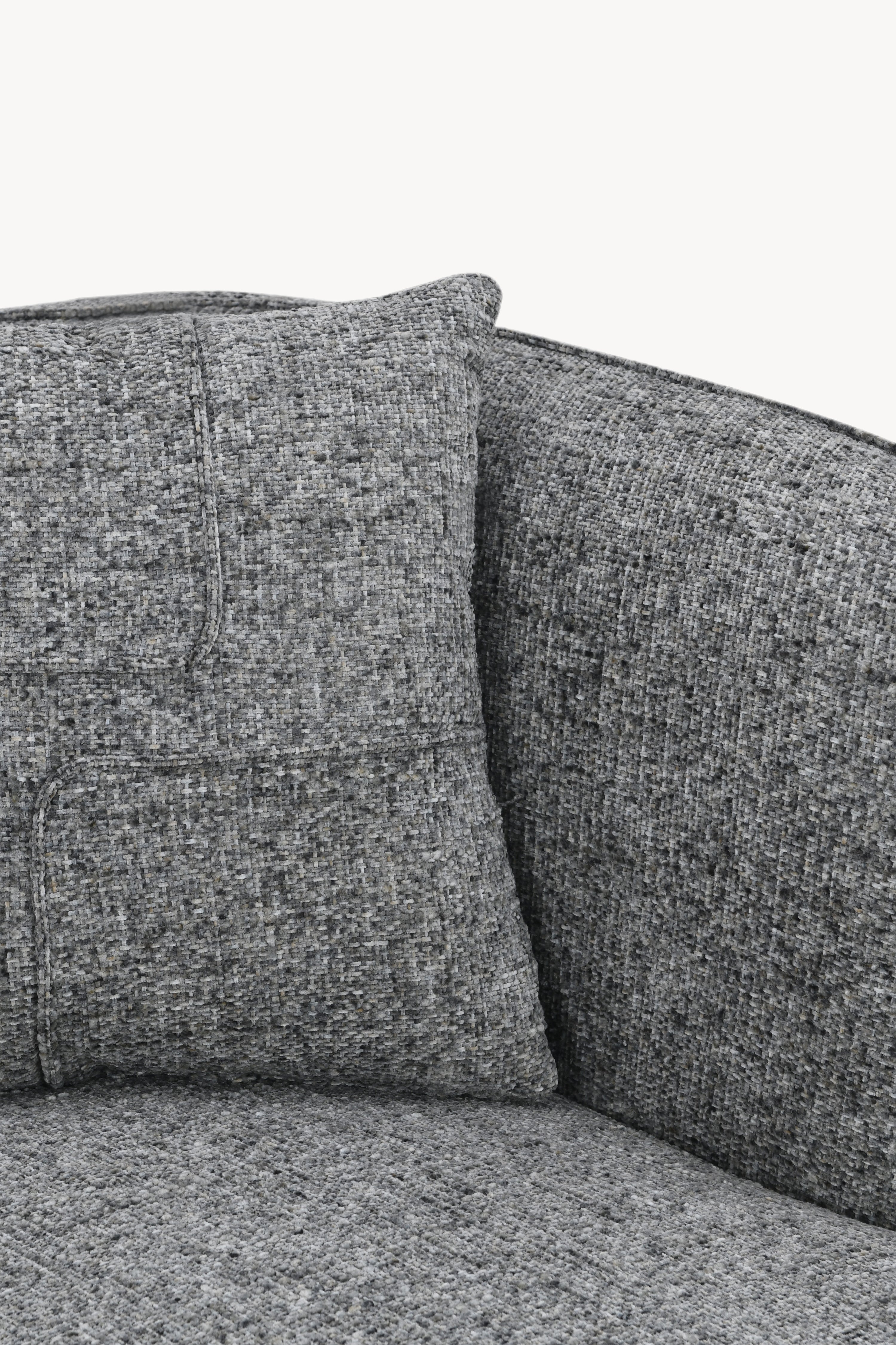 Canapé d'angle 3 places Olivia 256x151 cm, Gris Mélange - Image de détail 9