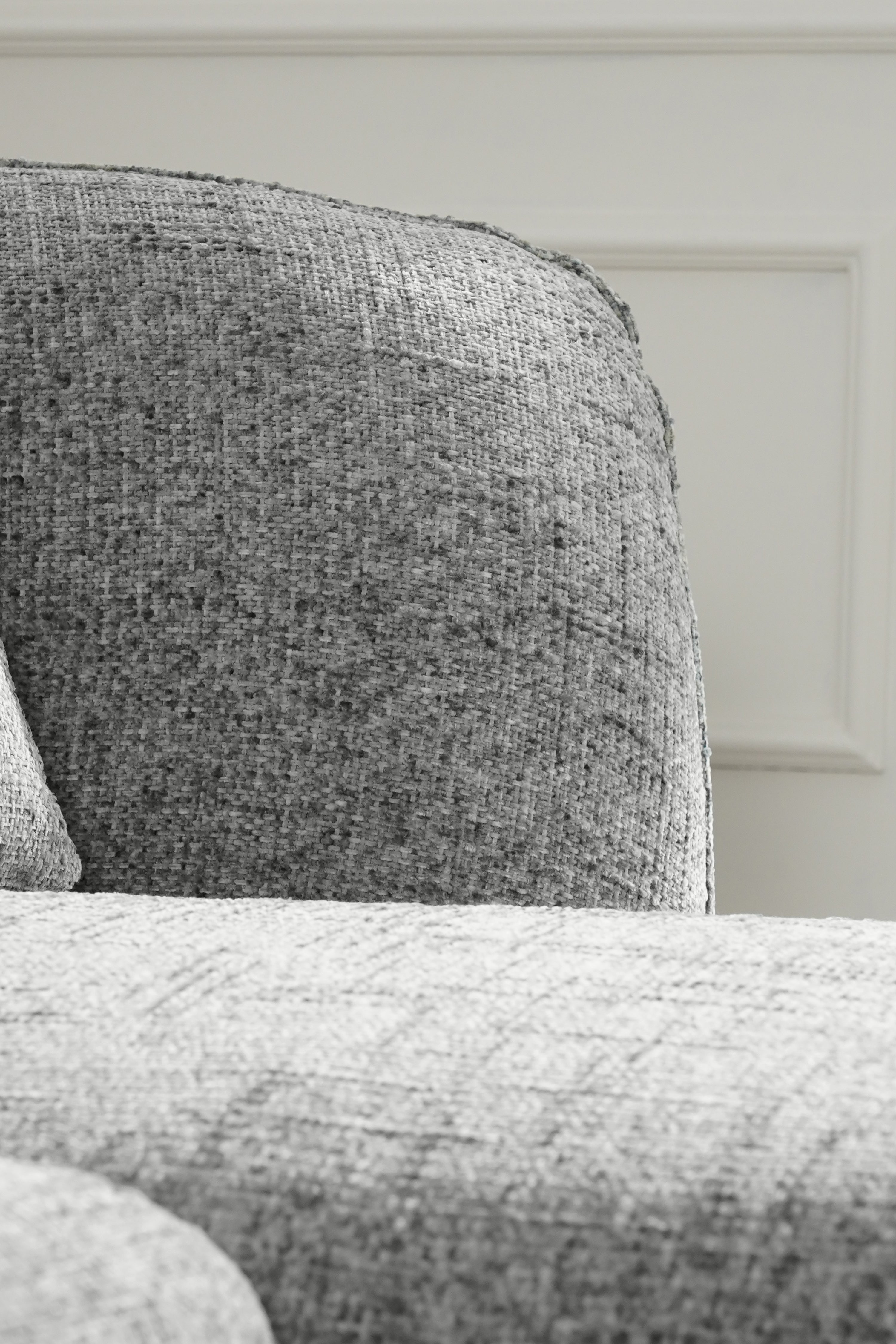 Canapé d'angle 3 places Olivia 256x151 cm, Gris Mélange - Image de détail 7