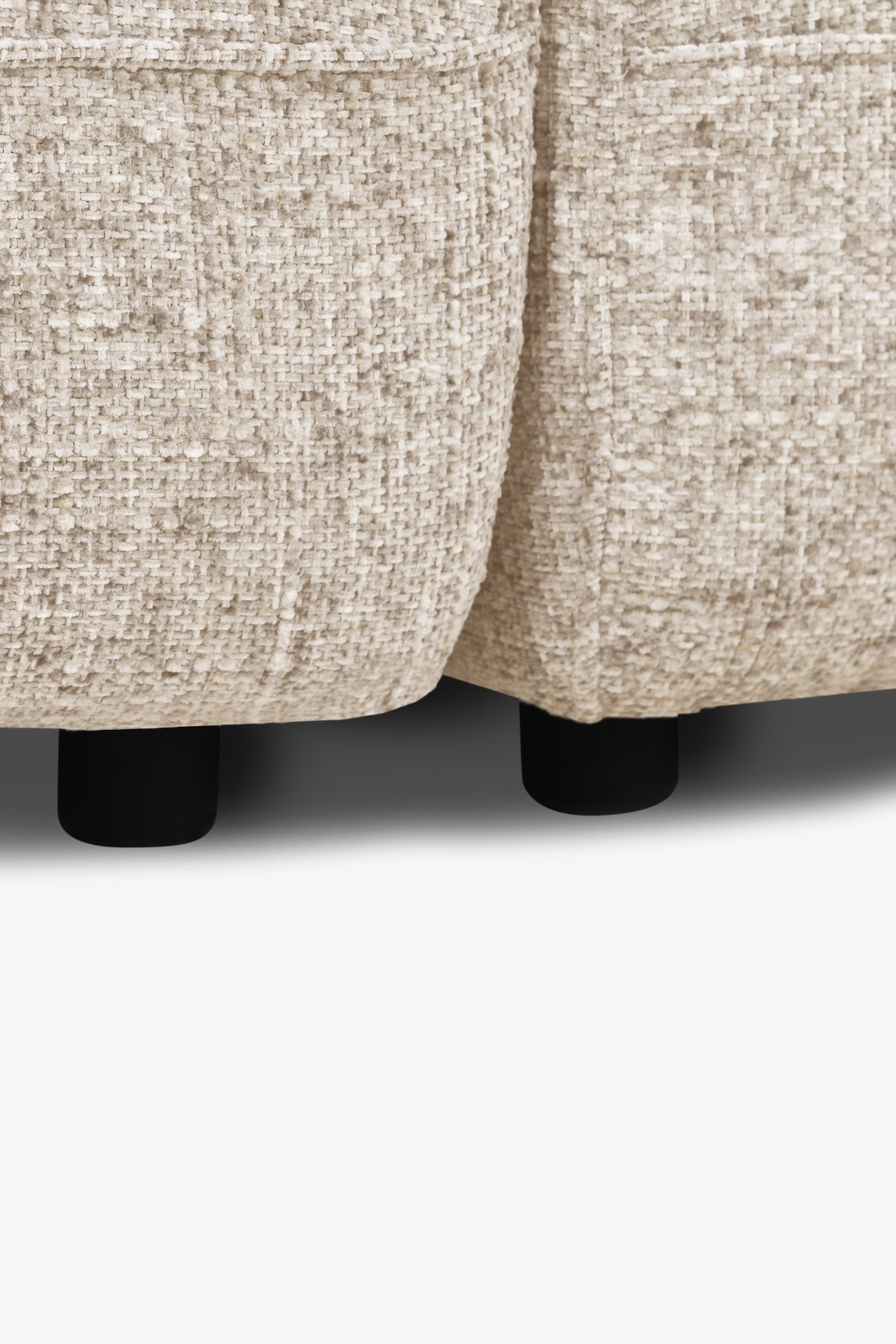 3-Sitzer Ecksofa aus Stoff Olivia 256x151 cm, Sand - Detailbild 7