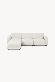 Modulares Ecksofa Rossella 284x91 cm, Aschweiß