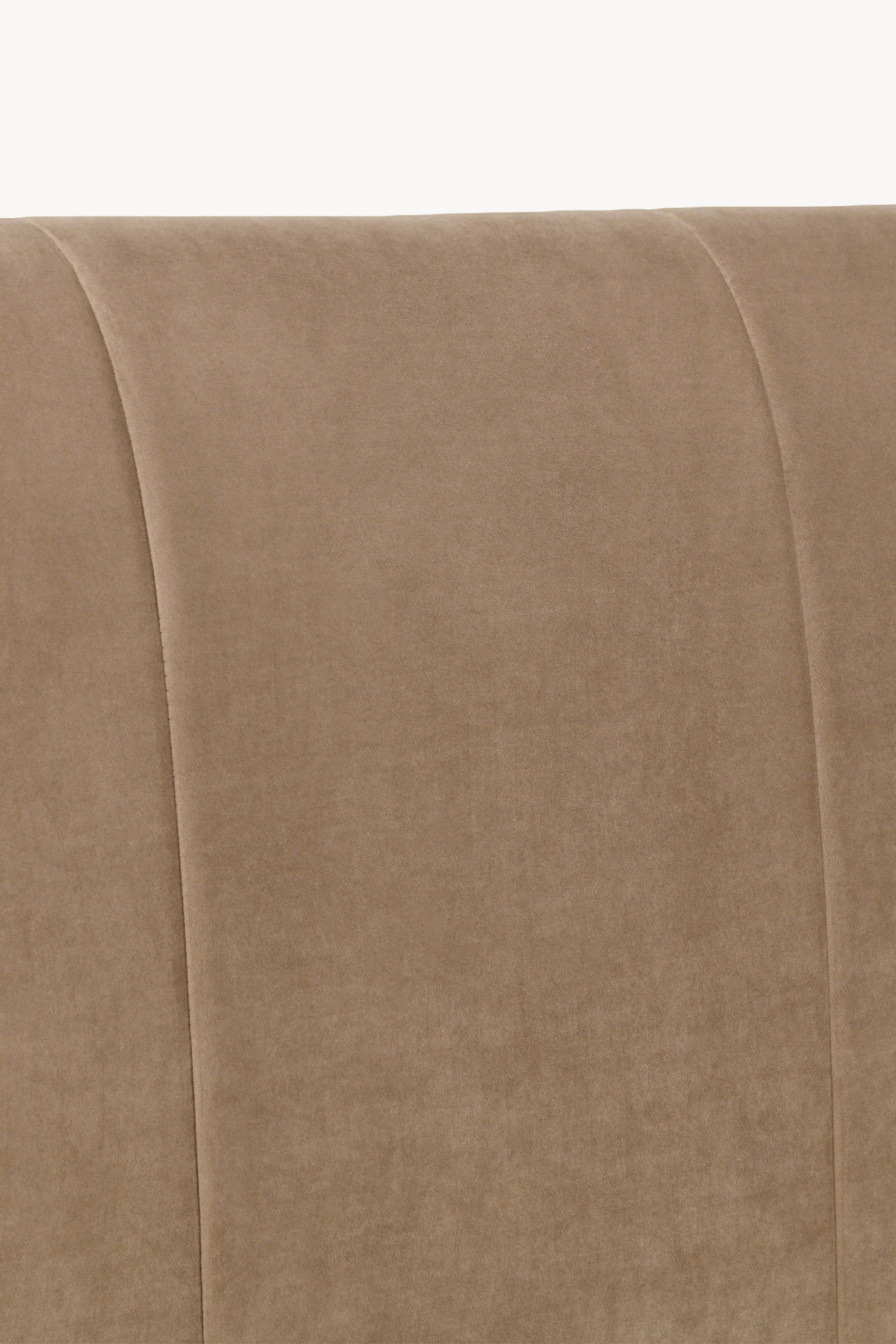 Lit double rembourré Greta pour matelas 160x200 cm, Camel - Image de détail 4