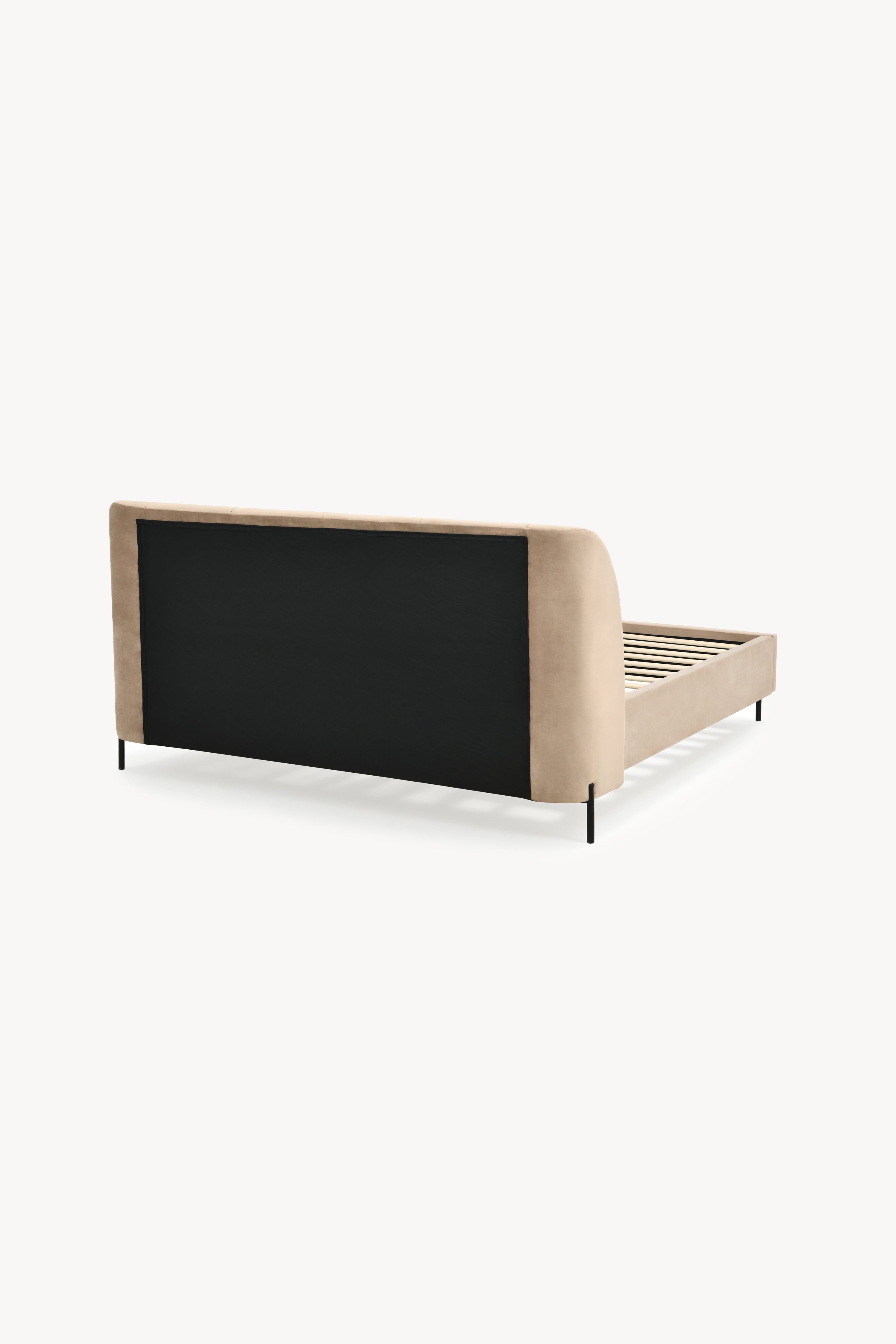 Greta upholstered King size bed, 180x200 cm, Camel - Detail image 6