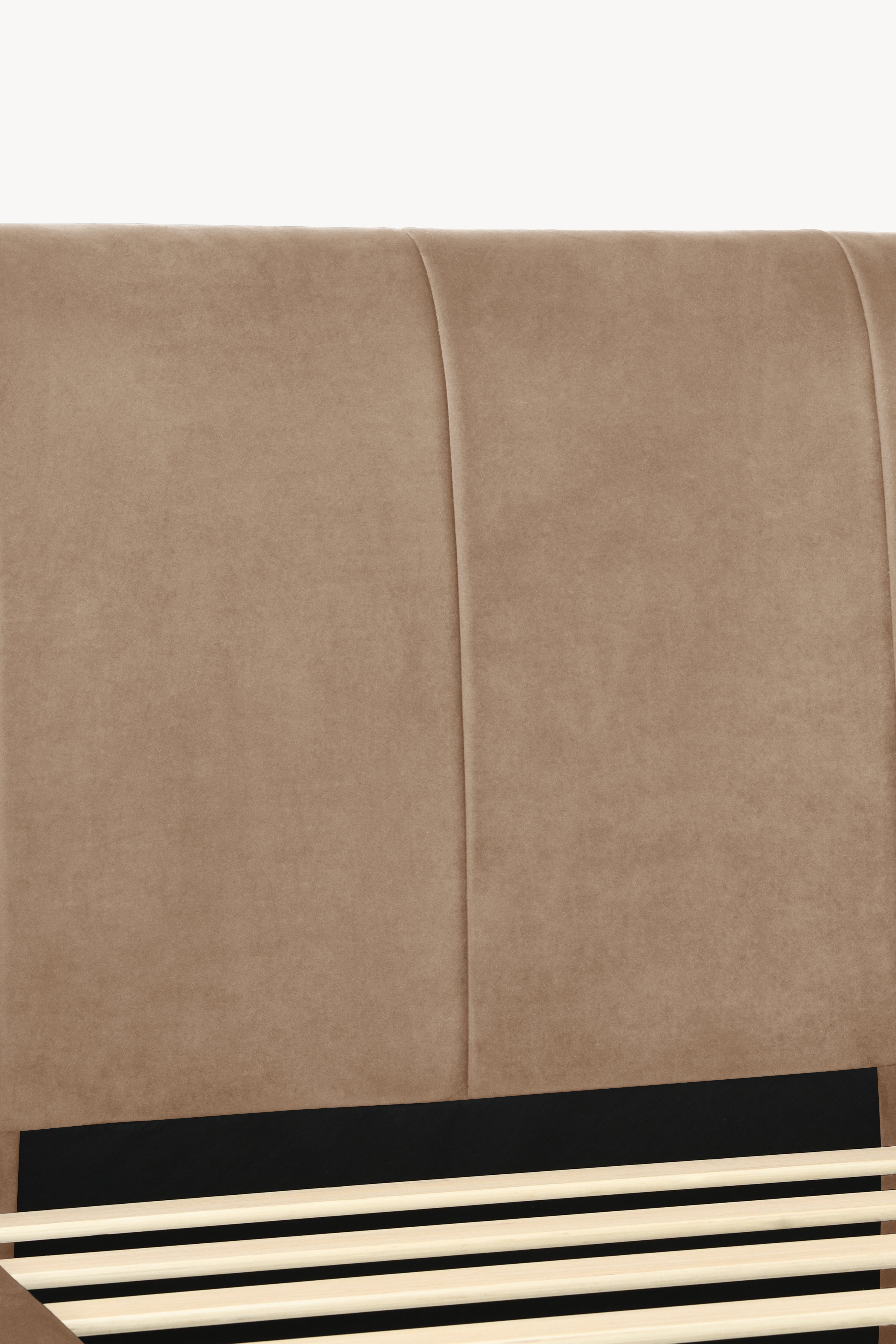 Gepolstertes Einzelbett Greta für Matratze 90x200 cm, Kamel - Detailbild 6