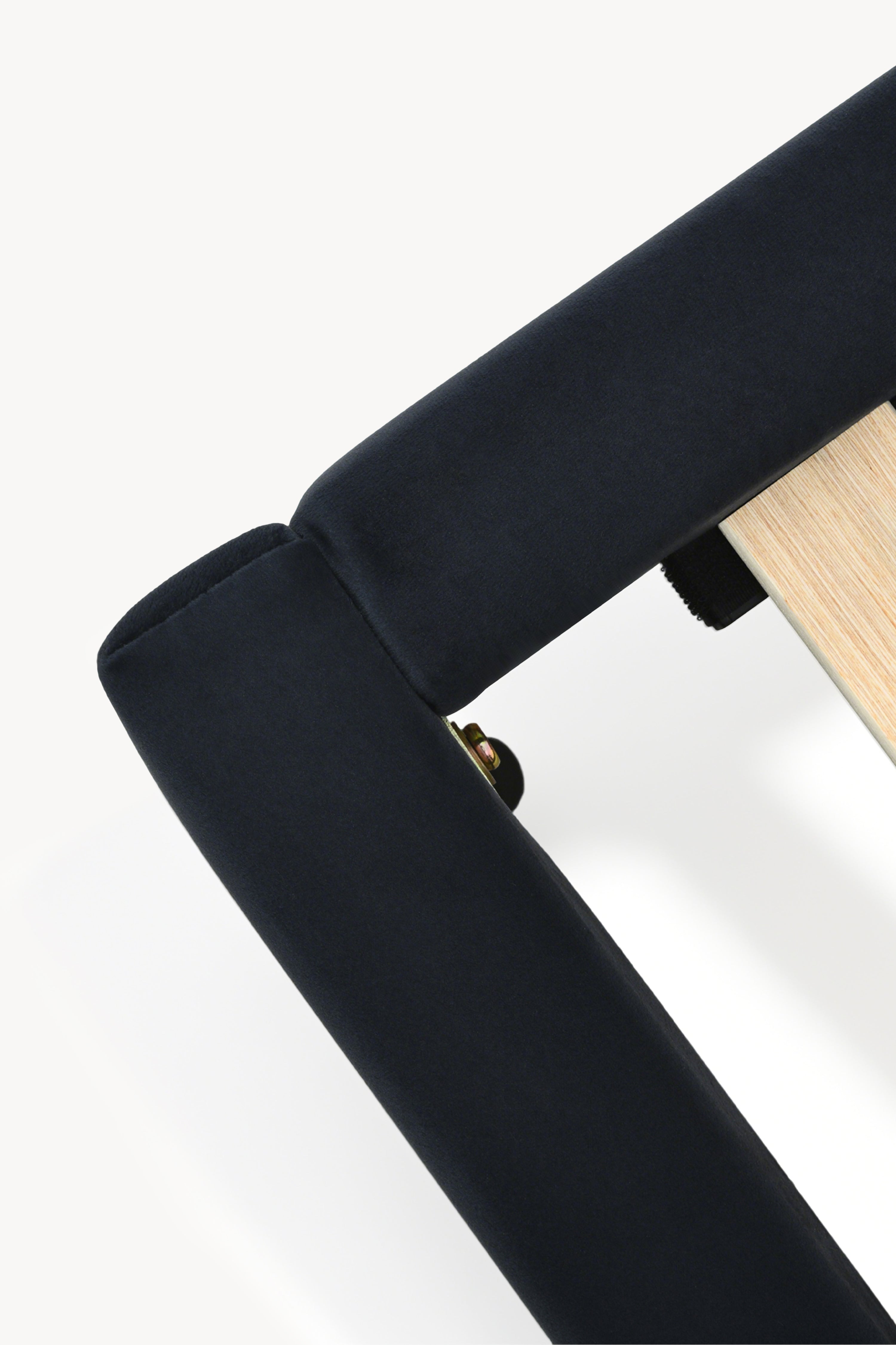 Padded single bed Greta for mattress 90x200 cm, Midnight Blue - Detail image 3