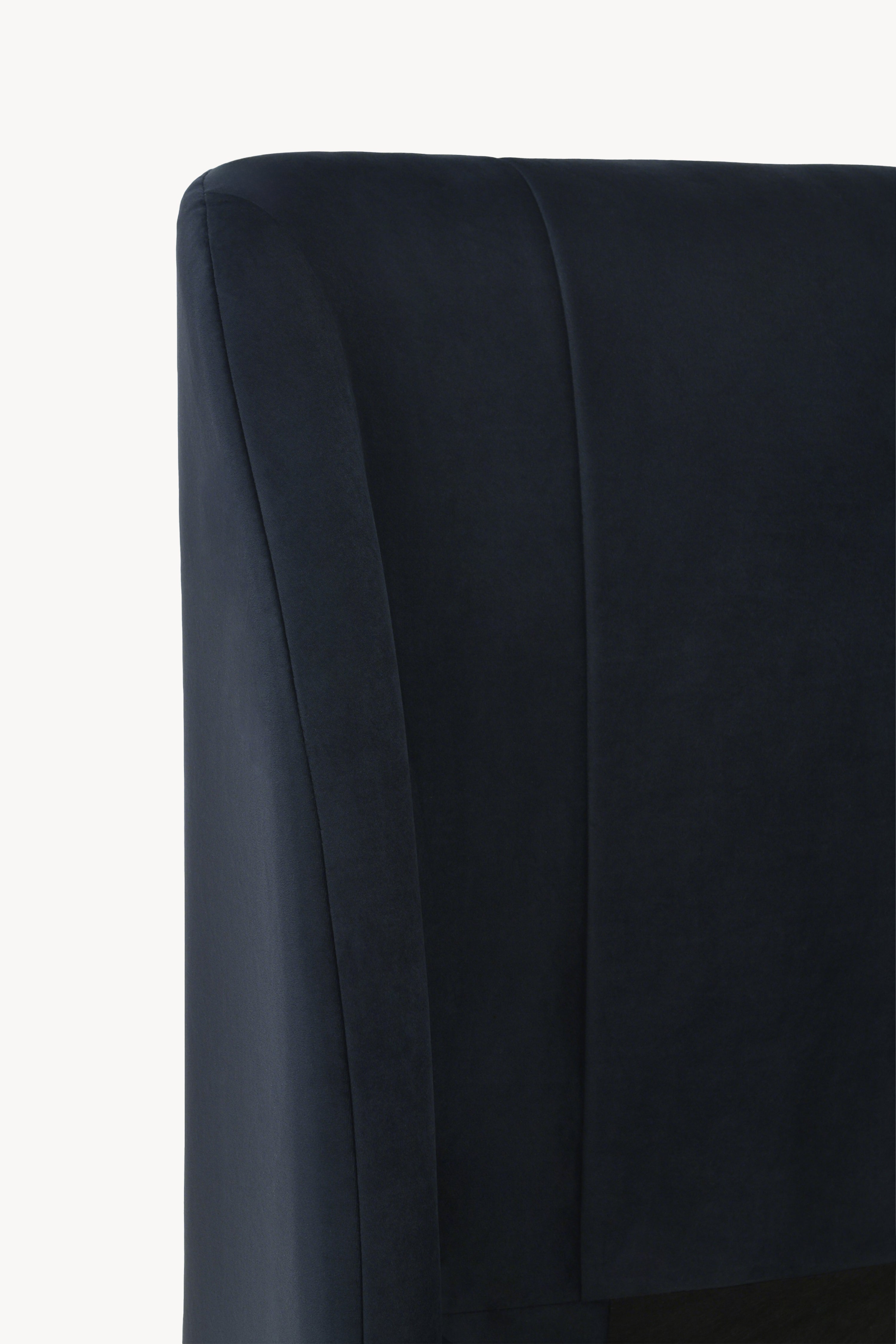 Padded single bed Greta for mattress 90x200 cm, Midnight Blue - Detail image 6