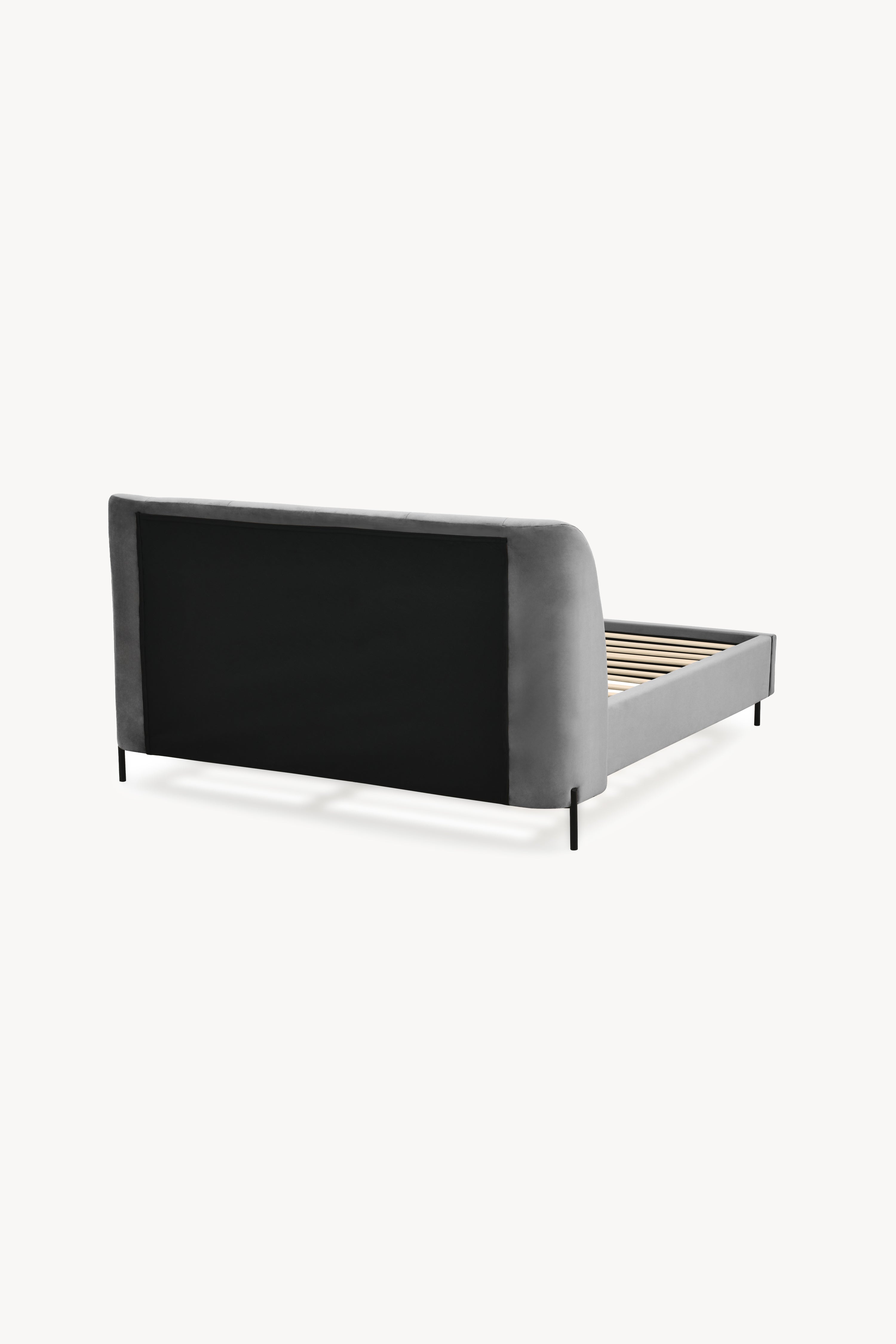 Gepolstertes Doppelbett Greta 160x200 cm, Braun - Detailbild 8