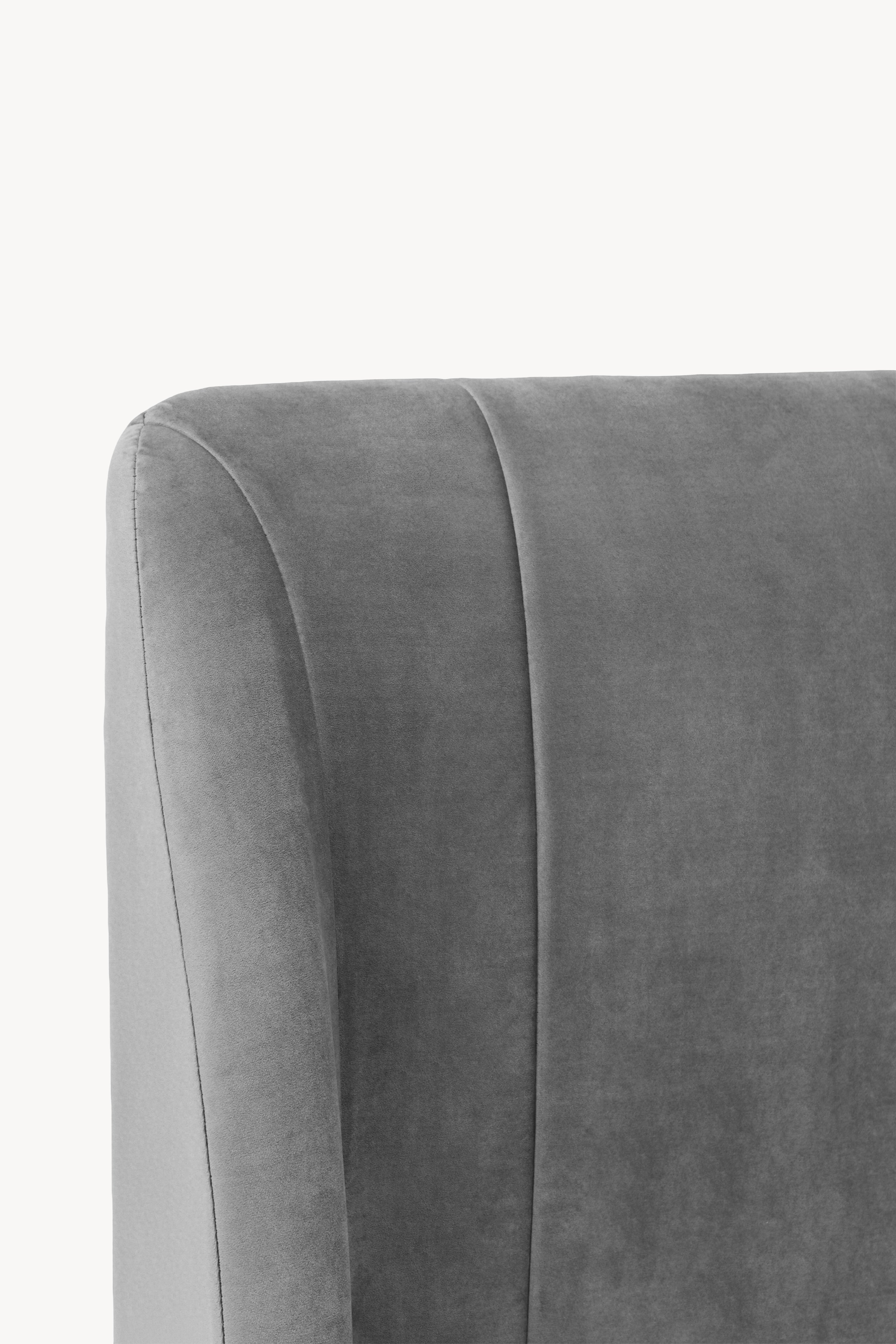 Gepolstertes Doppelbett Greta für Matratze 180x200 cm, Rauchgrau - Detailbild 5