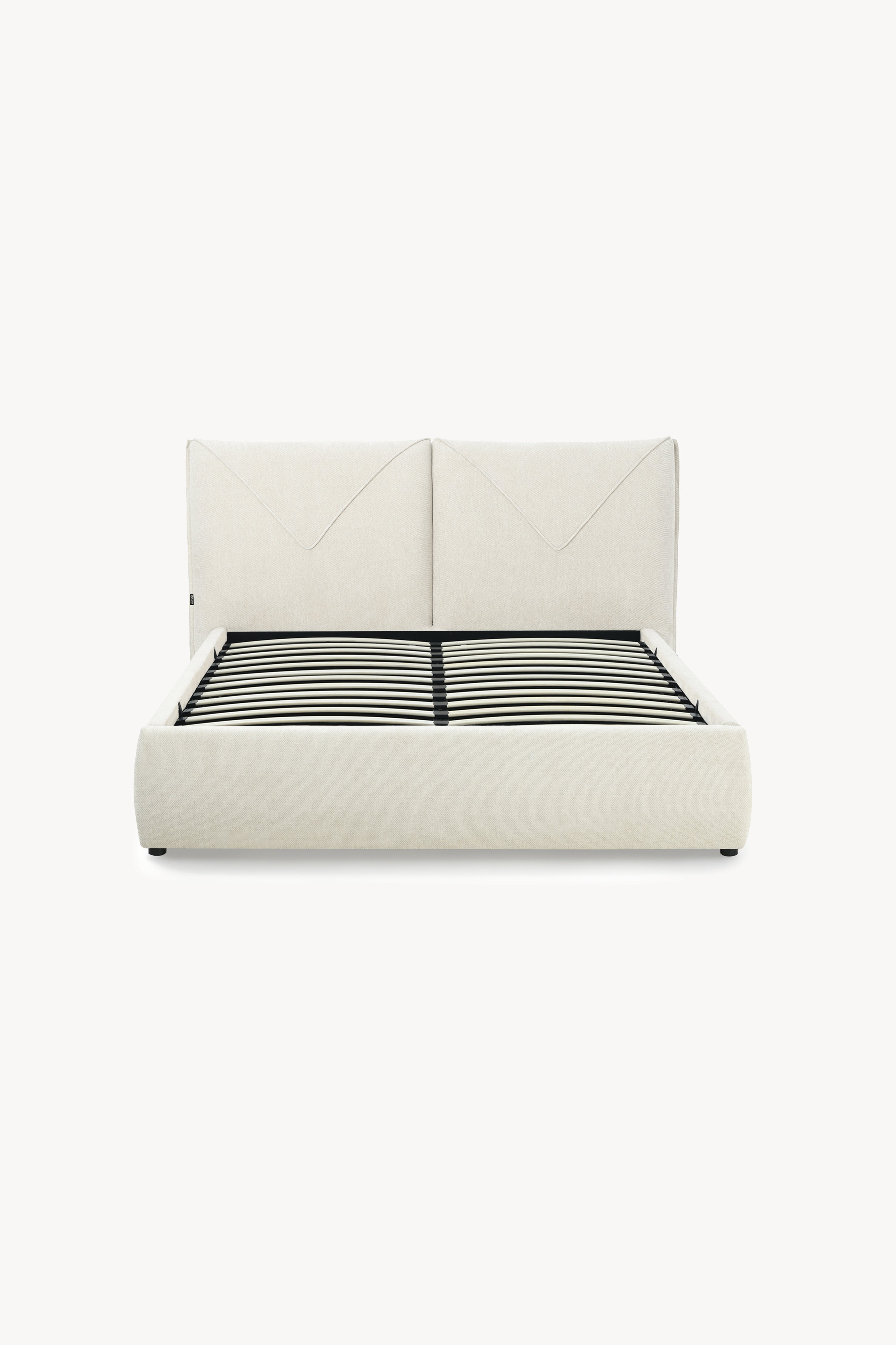 Martino double bed with storage, 160x200 cm, Wool White - Main image