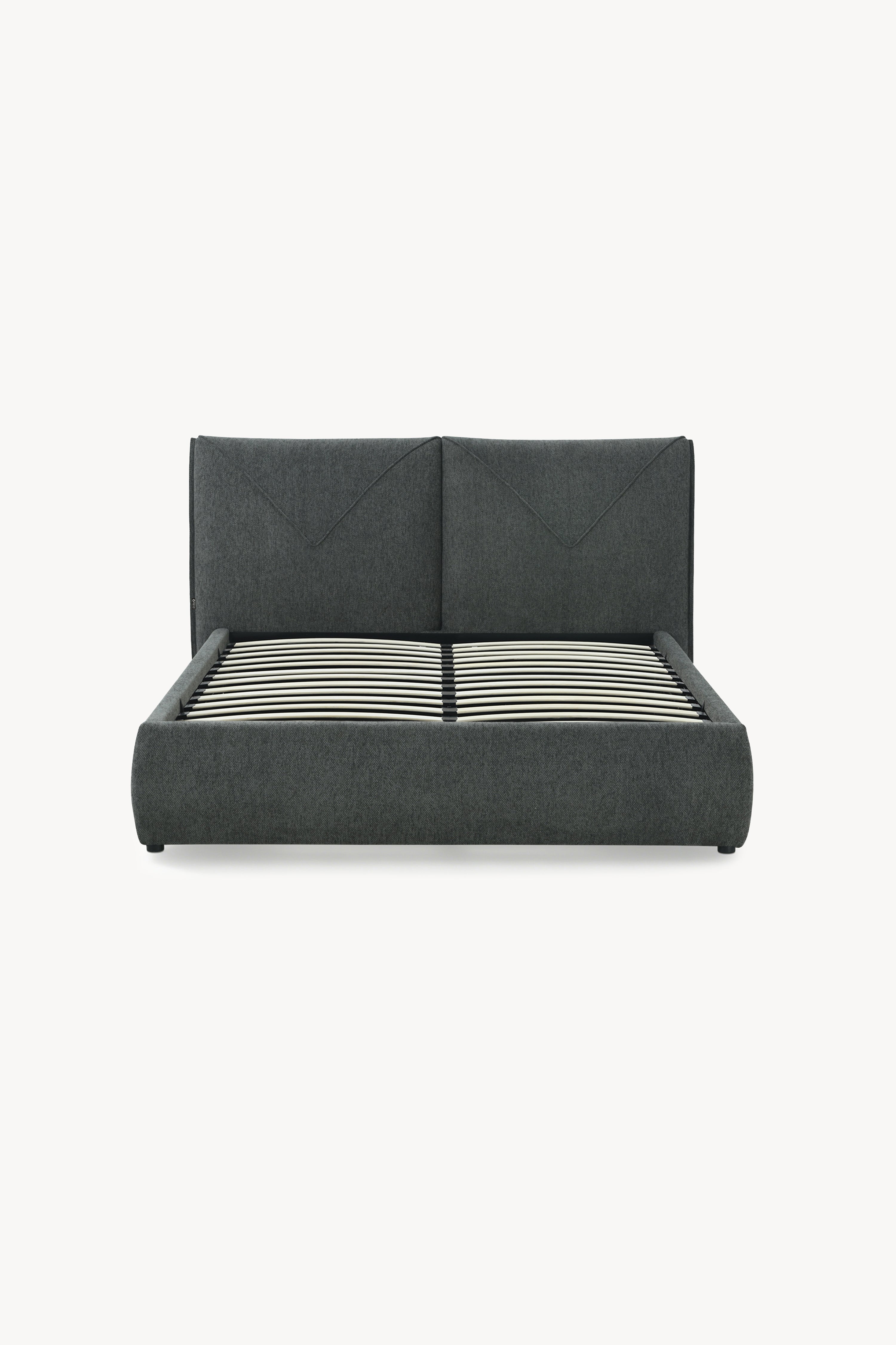 Martino double bed with storage, 160x200 cm, Gray - Main image