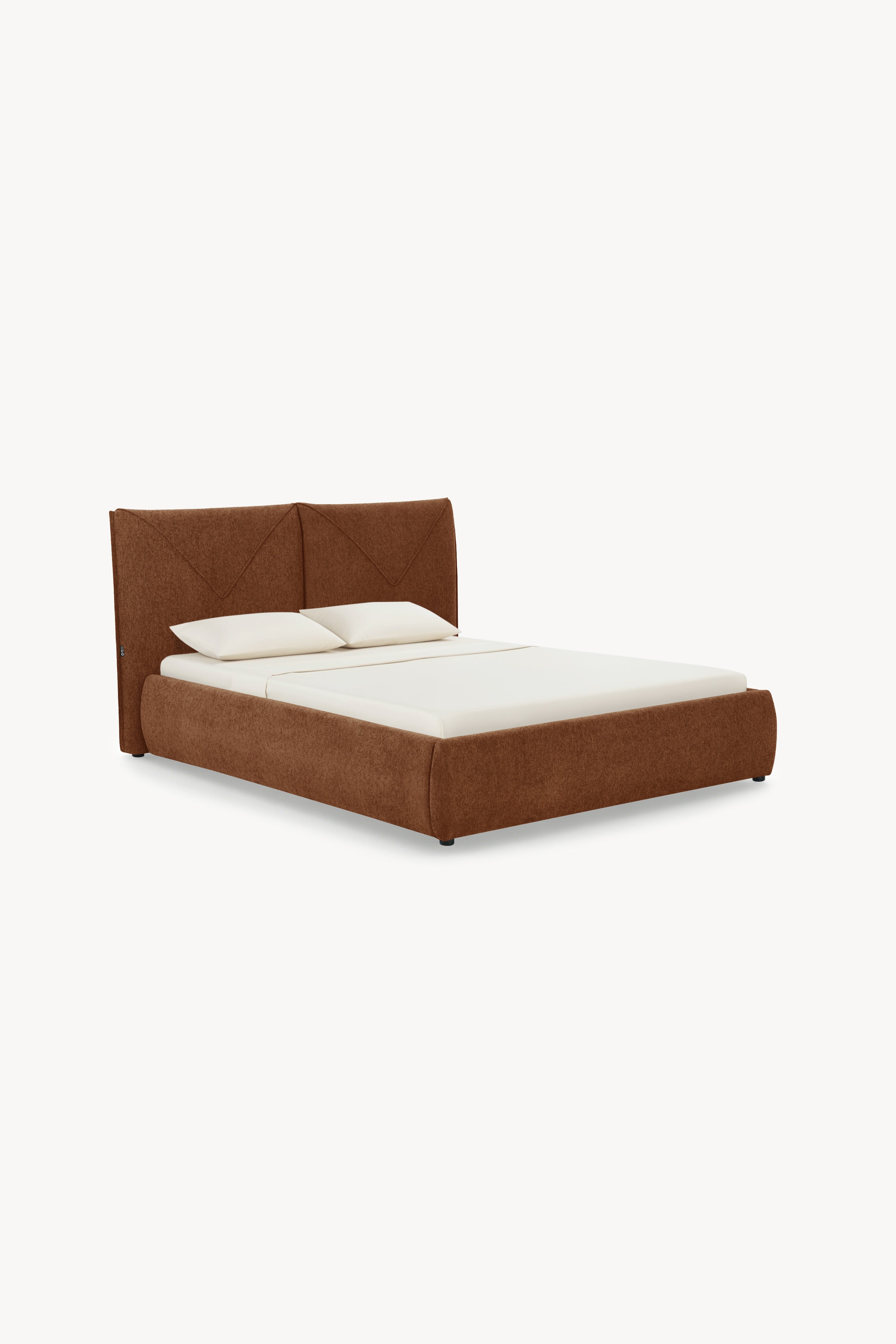 Doppelbett mit Bettkasten Martino für Matratze 160x200 cm, Ziegelrot