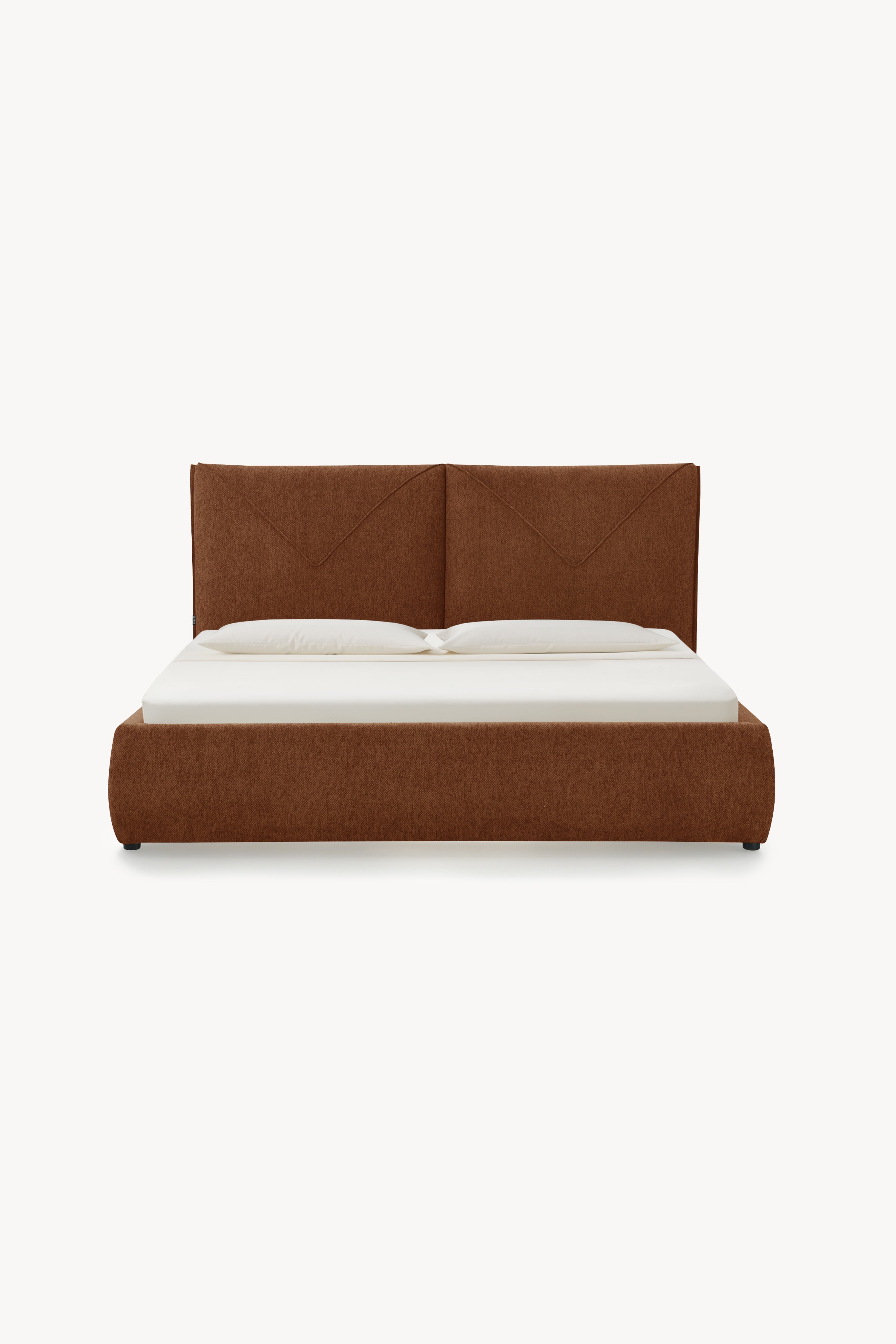 Martino King size bed with storage, 180x200 cm, Brick Red