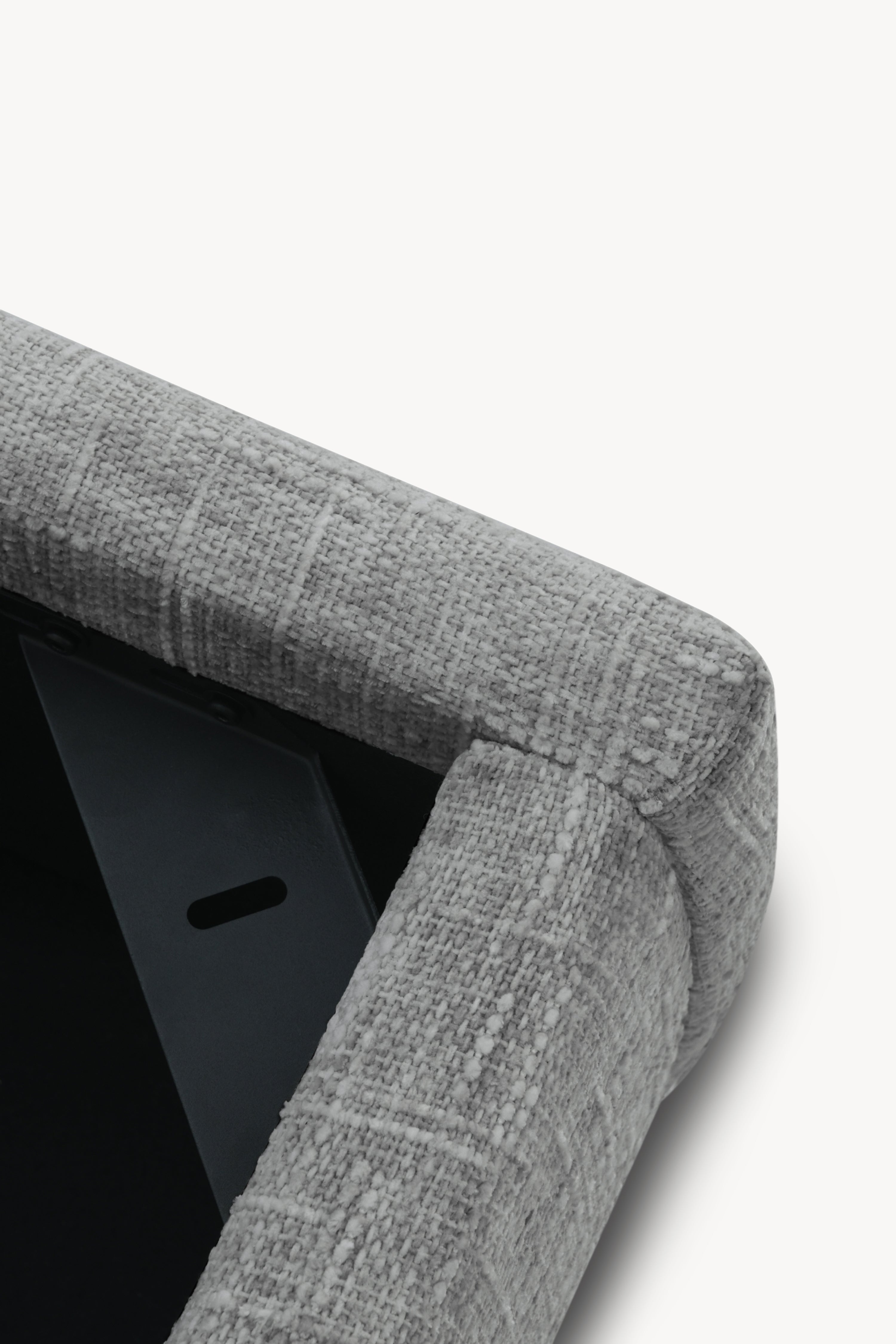 Double bed with storage Olivia for mattress 160x200 cm, Grey Melange - Detail image 3