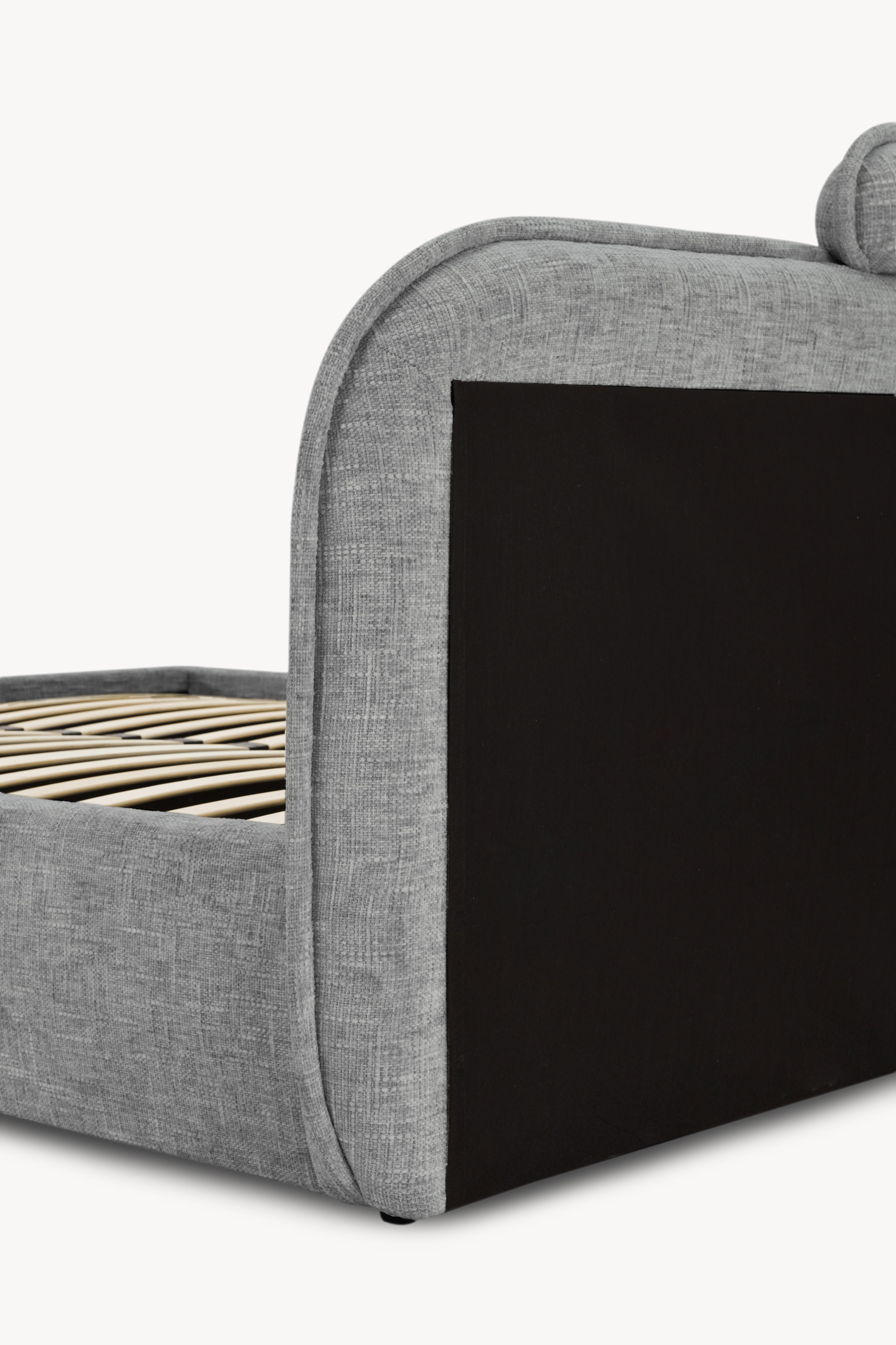 Double bed with storage Olivia for mattress 160x200 cm, Grey Melange - Detail image 8