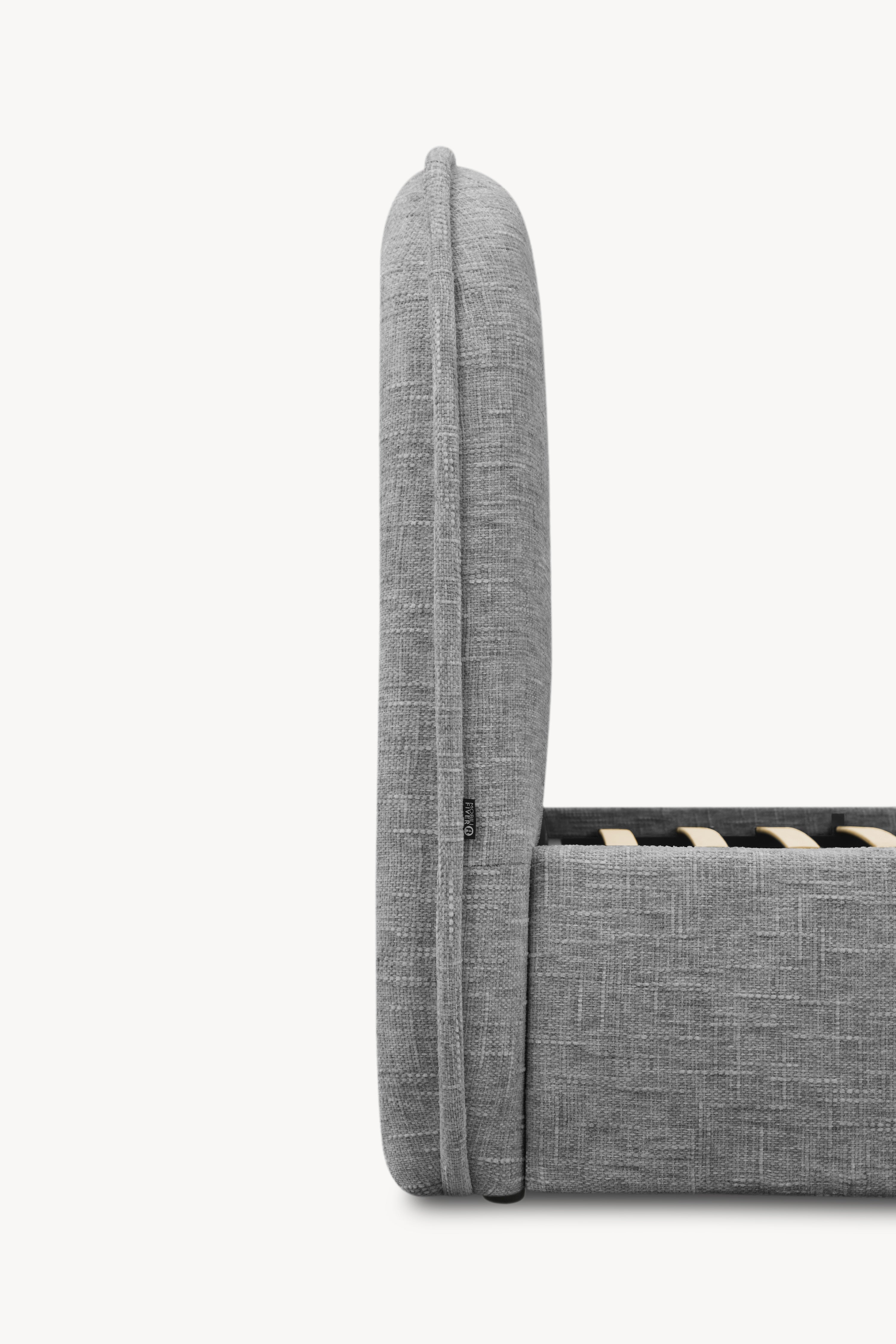 Letto matrimoniale con contenitore Olivia per materasso 180x200 cm, Grigio Melange - Immagine dettaglio 5