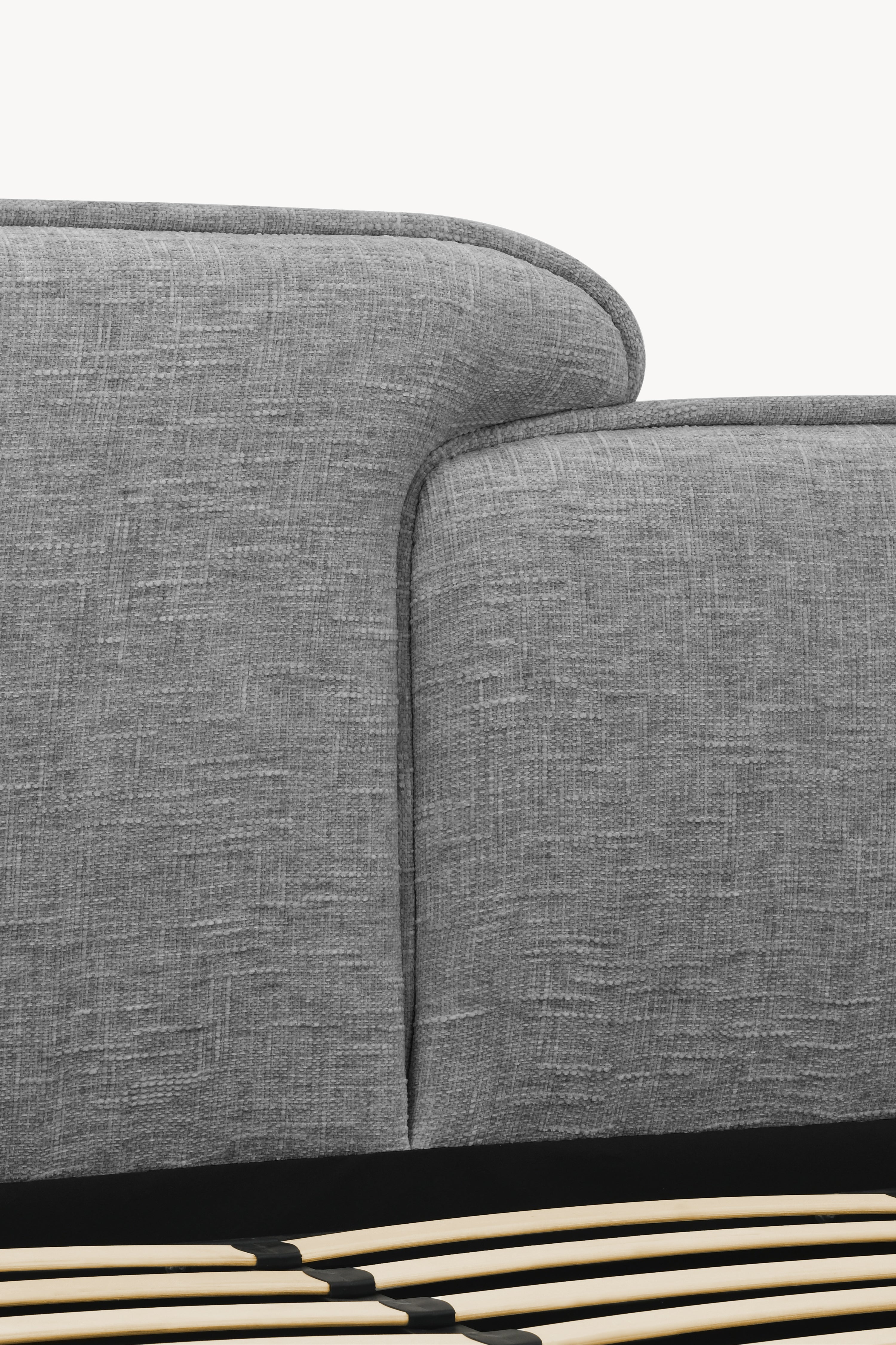 Letto matrimoniale con contenitore Olivia per materasso 180x200 cm, Grigio Melange - Immagine dettaglio 7