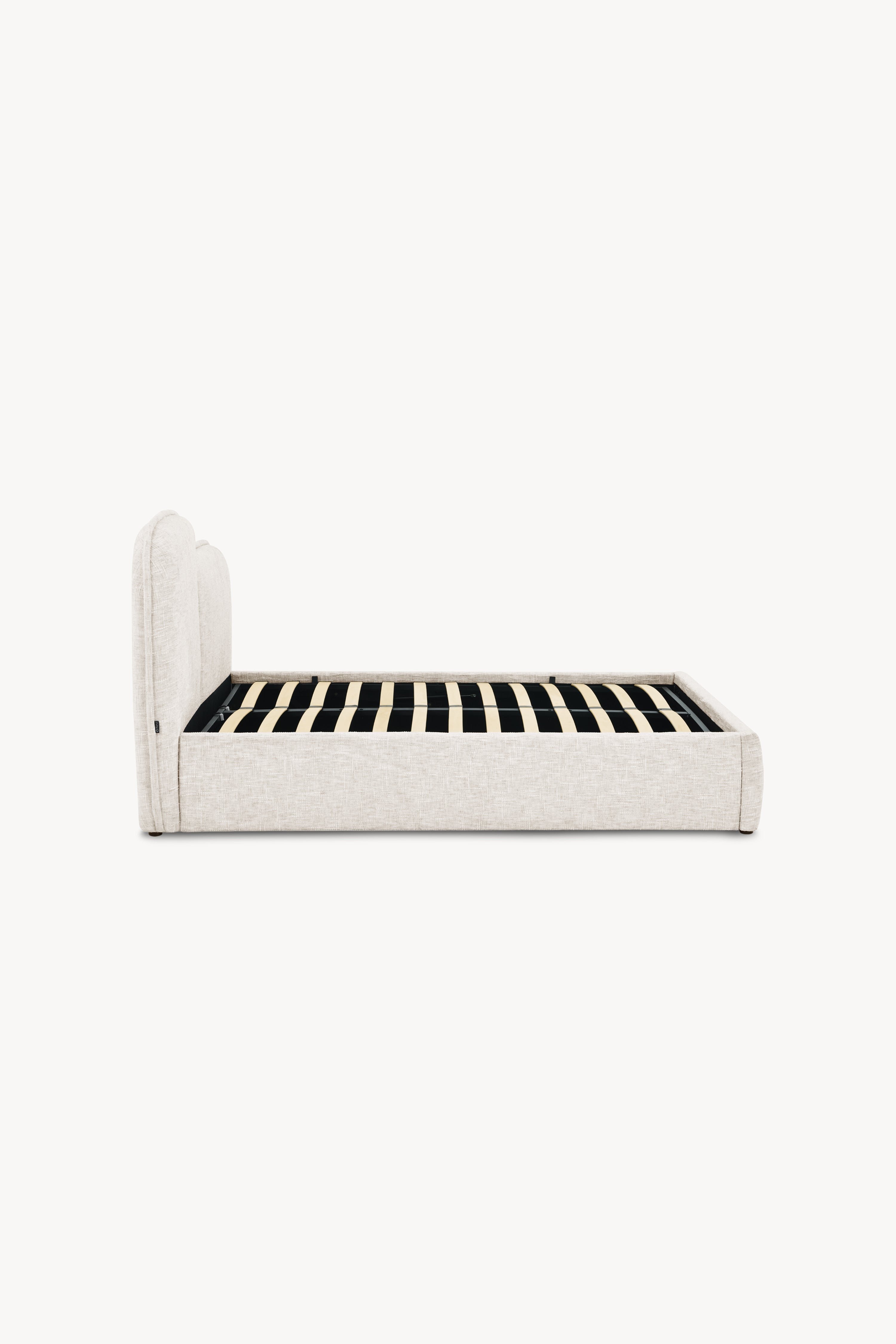 Double bed with storage Olivia for mattress 160x200 cm, Sand - Detail image 2