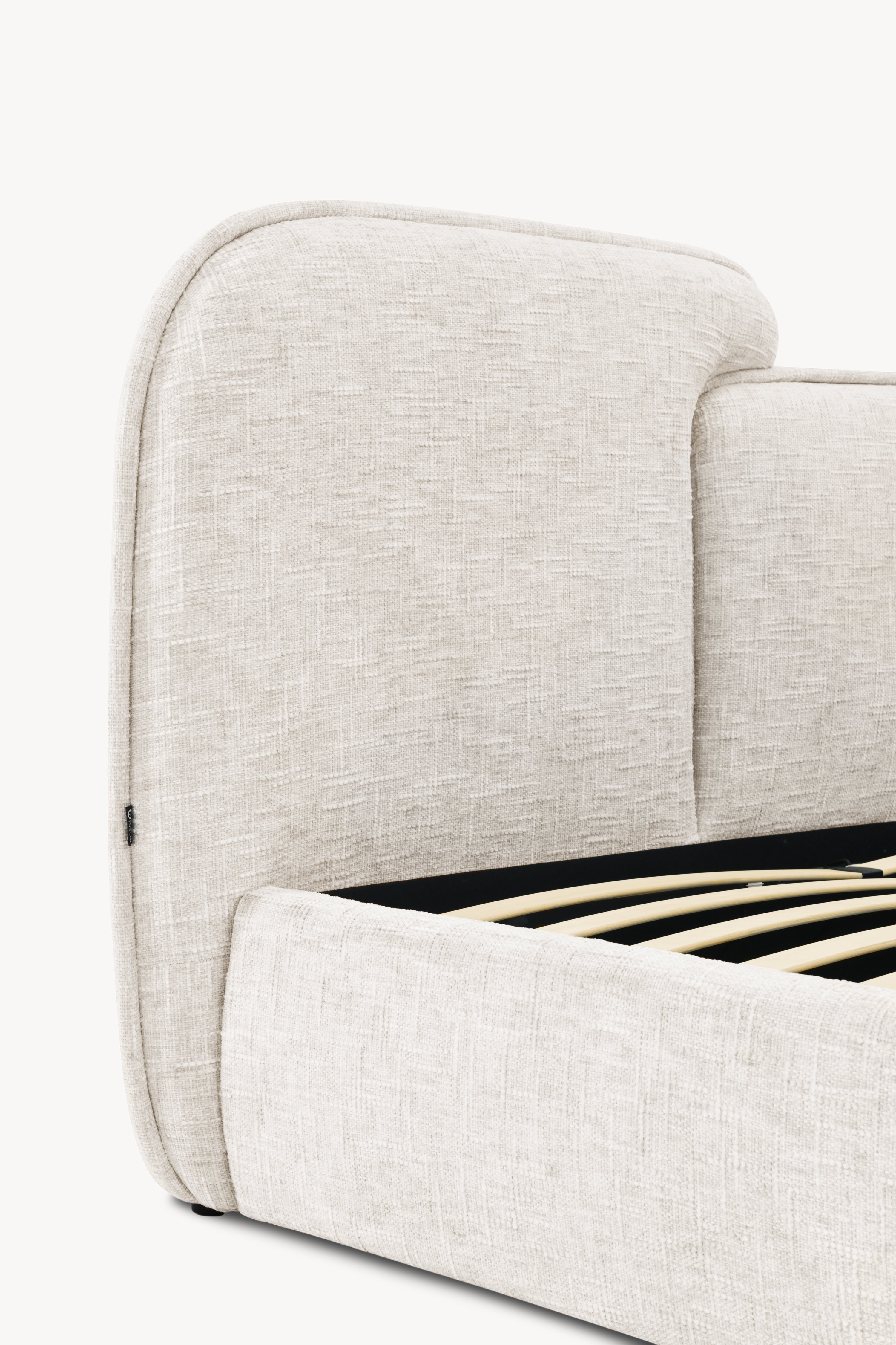 Double bed with storage Olivia for mattress 160x200 cm, Sand - Detail image 7