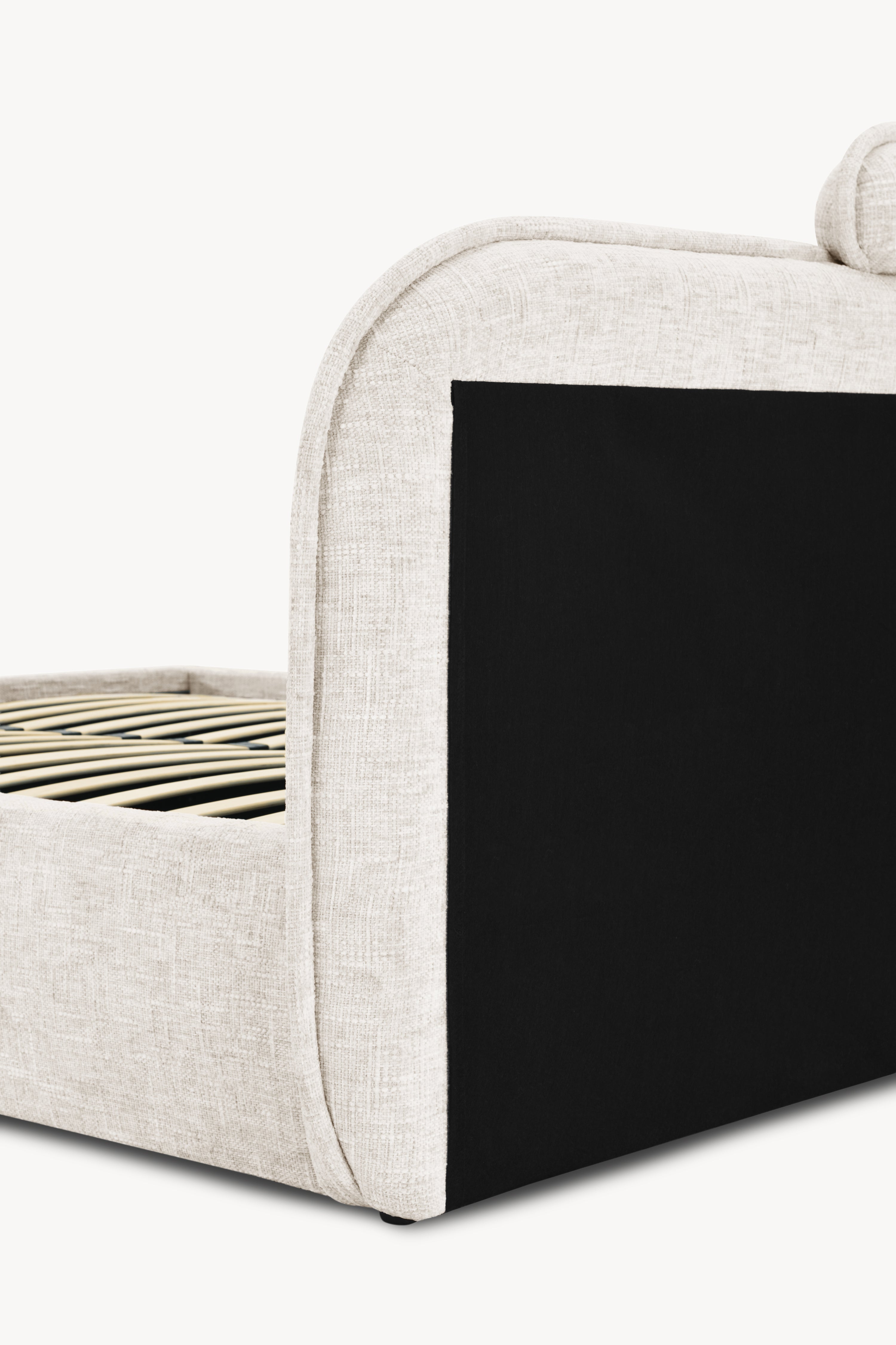 Double bed with storage Olivia for mattress 160x200 cm, Sand - Detail image 8