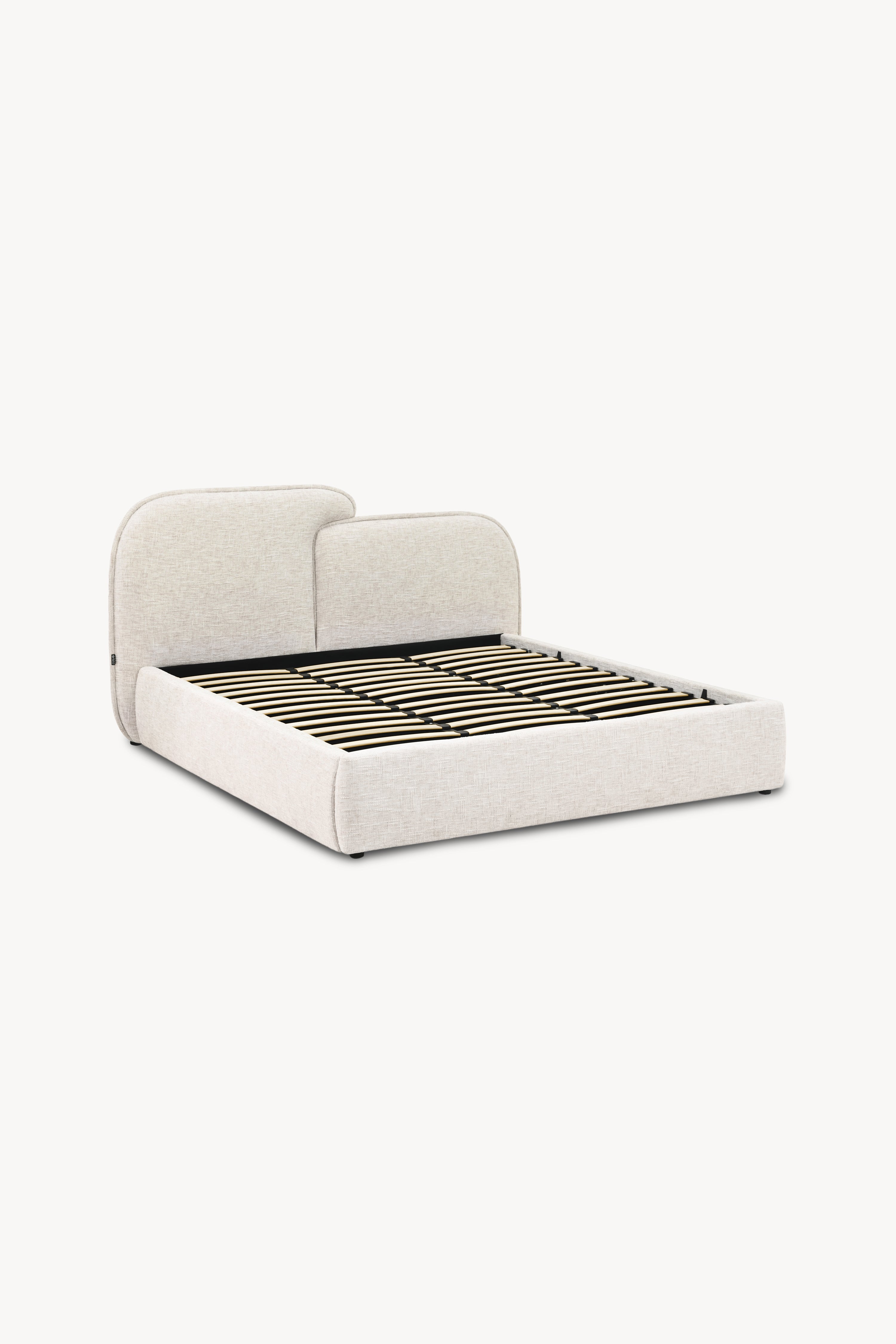 Letto matrimoniale con contenitore Oliva 180x200 cm, color Sabbia - Immagine dettaglio 1