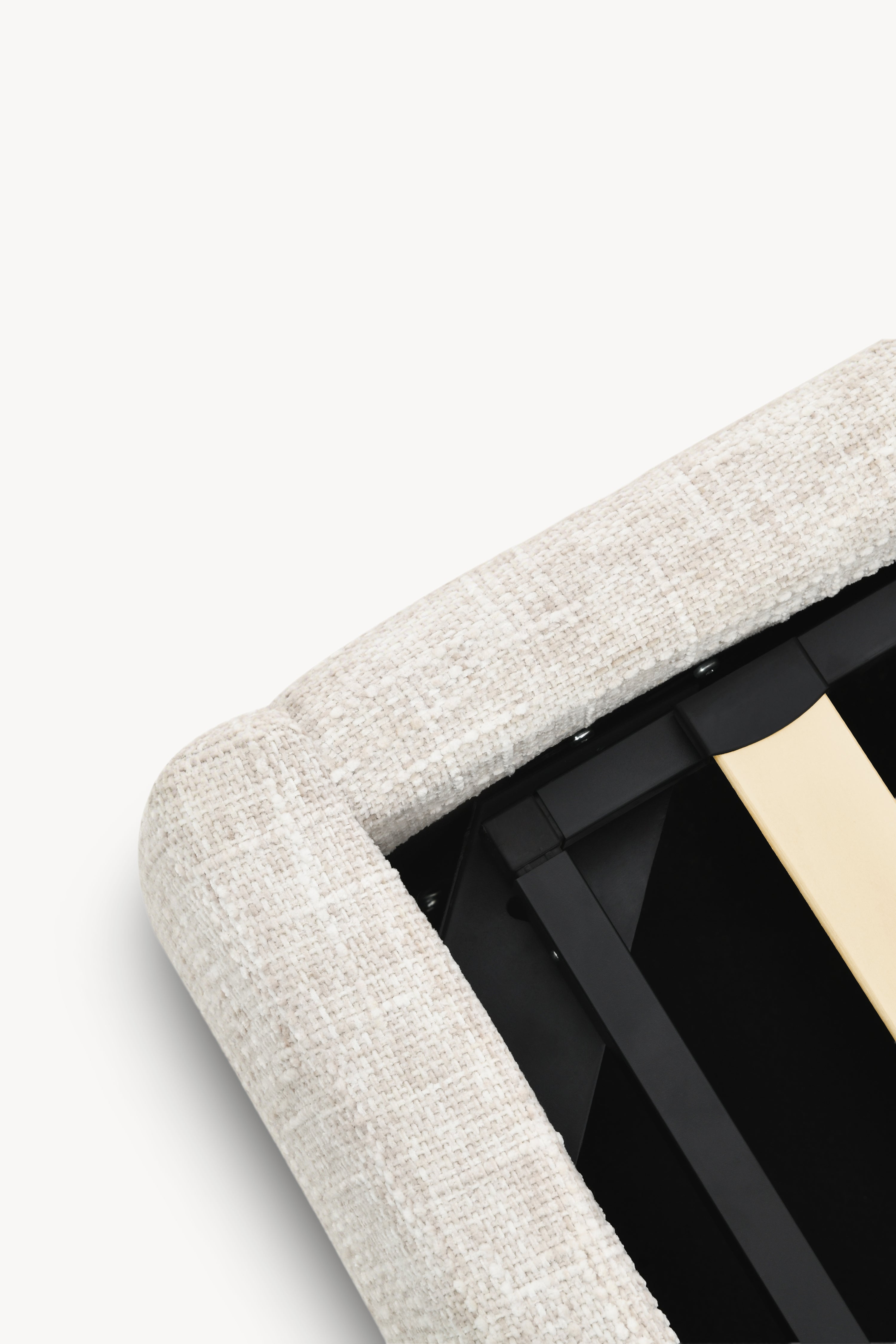 Double bed with storage Olivia for mattress 180x200 cm, Sand - Detail image 3