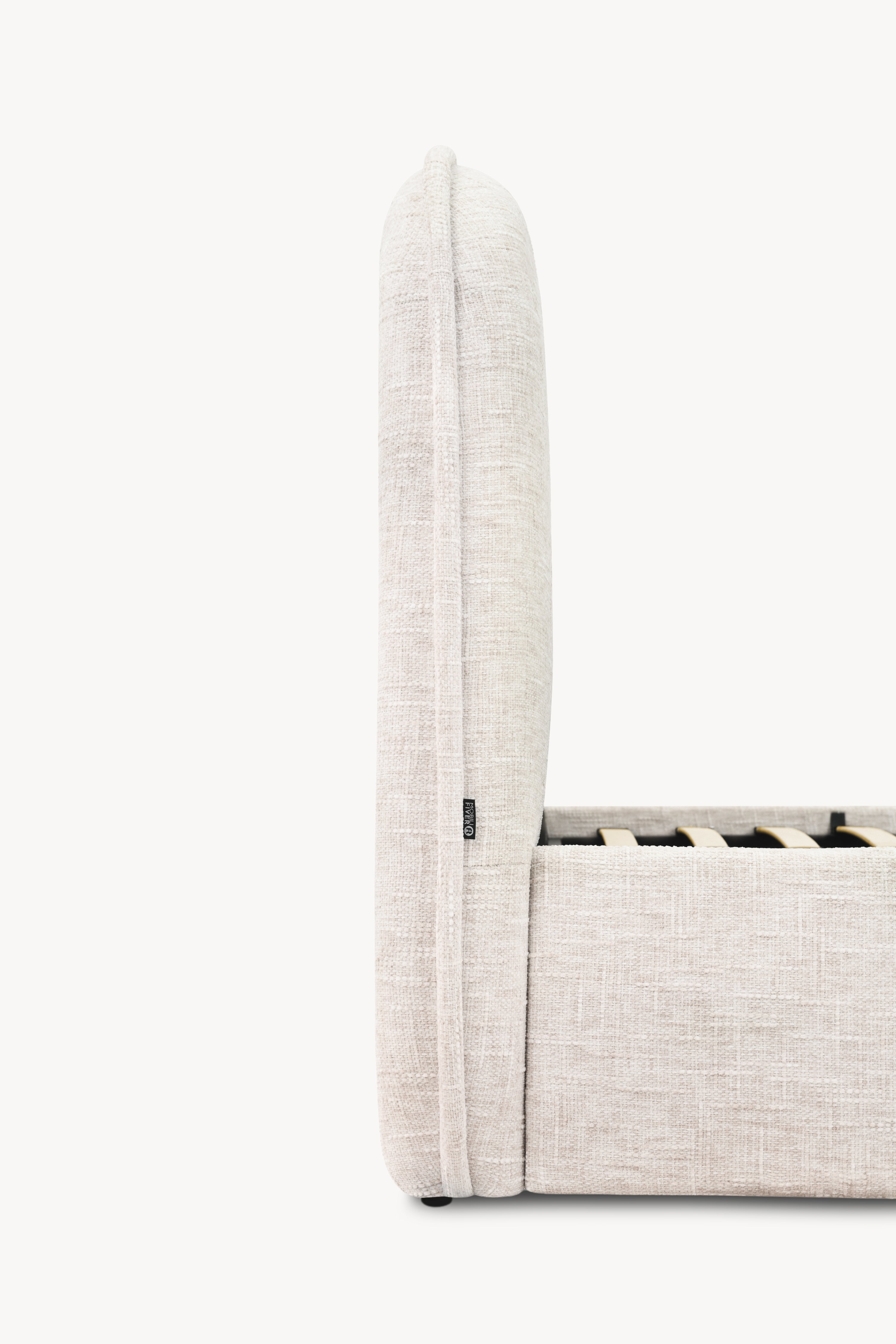 Double bed with storage Olivia for mattress 180x200 cm, Sand - Detail image 4