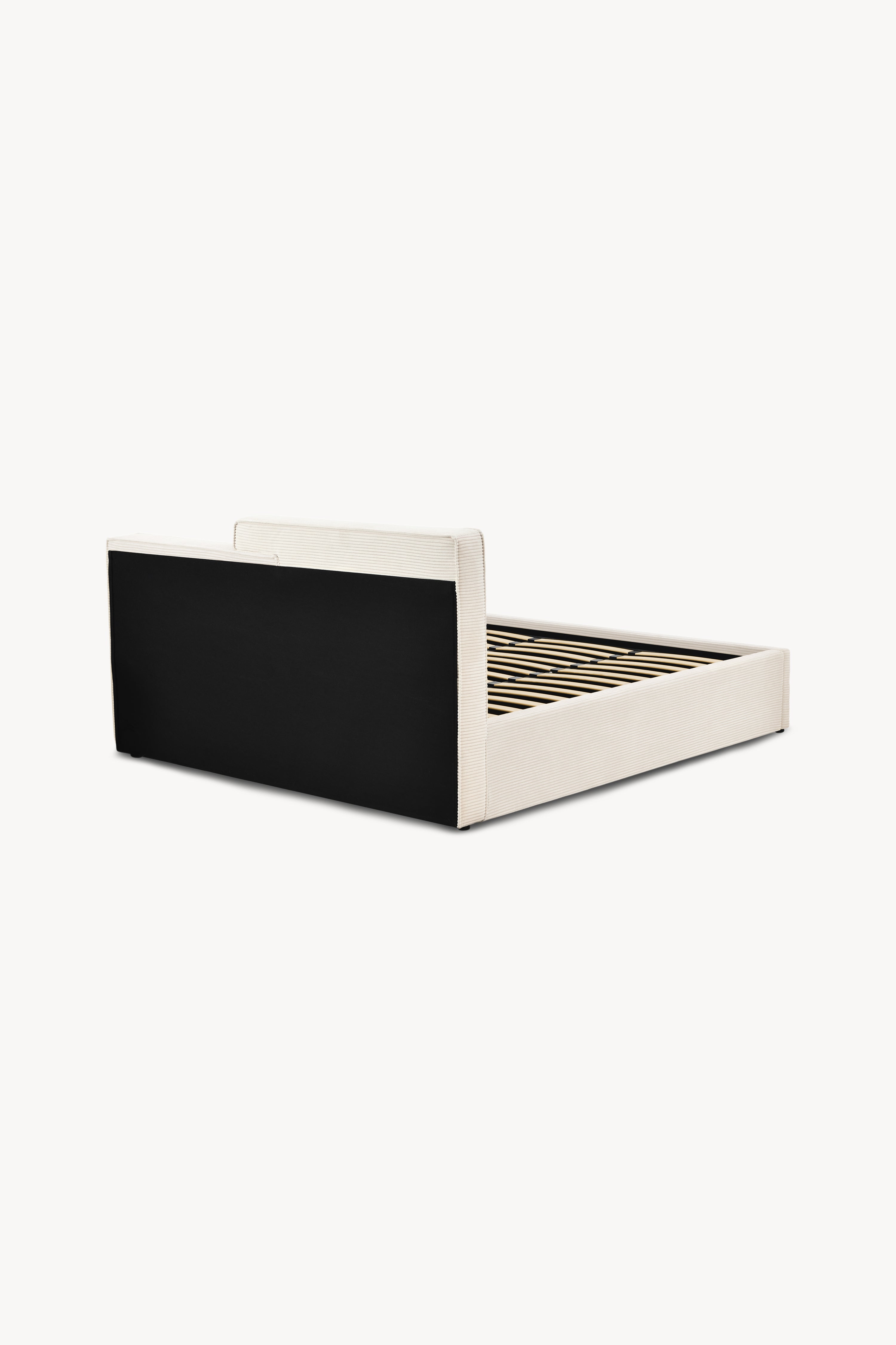Tweepersoonsbed met opbergruimte Ricardo 180x200 cm, Wolwit - Detailafbeelding 3