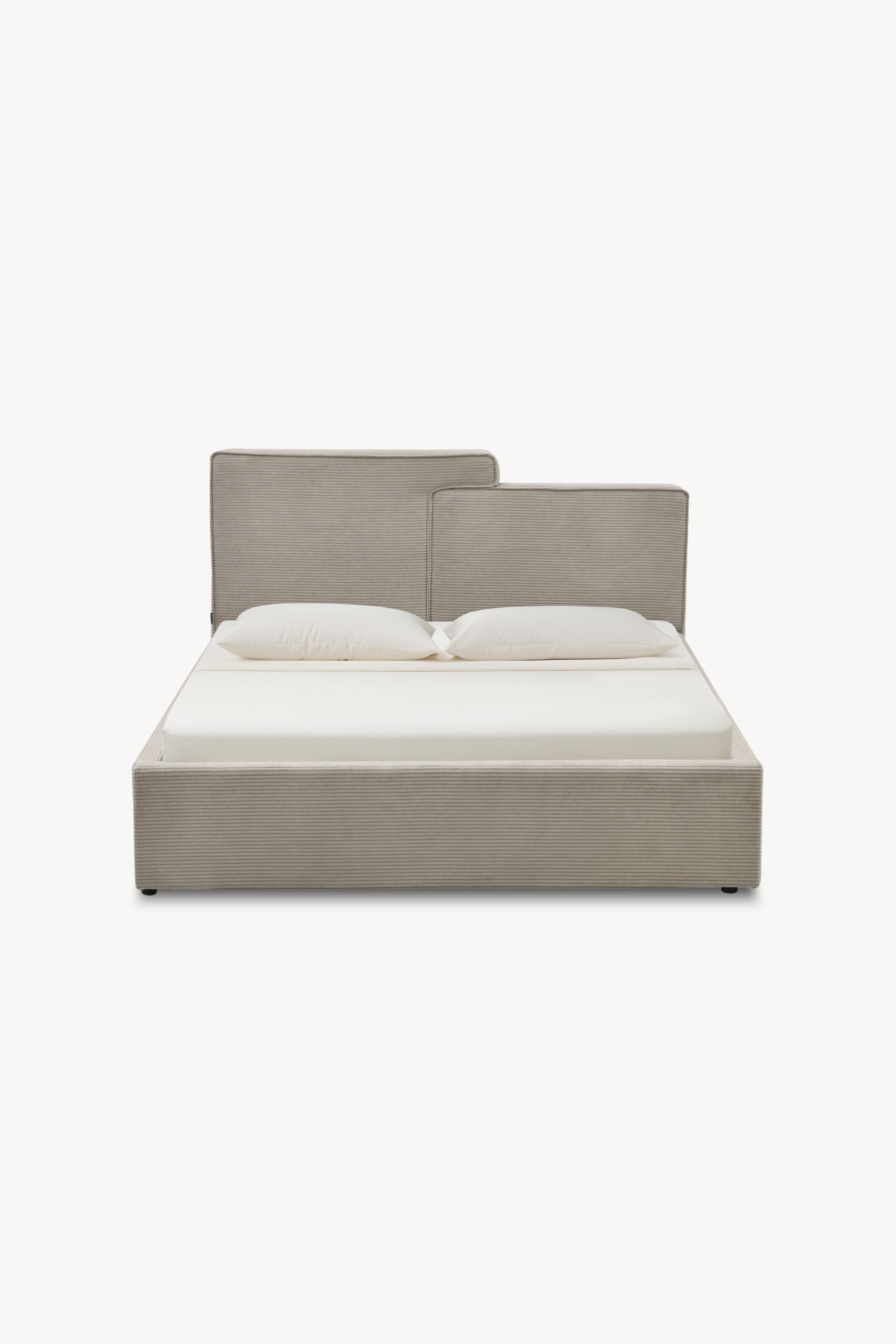 Lit queen size avec coffre Riccardo 160x200 cm, Gris