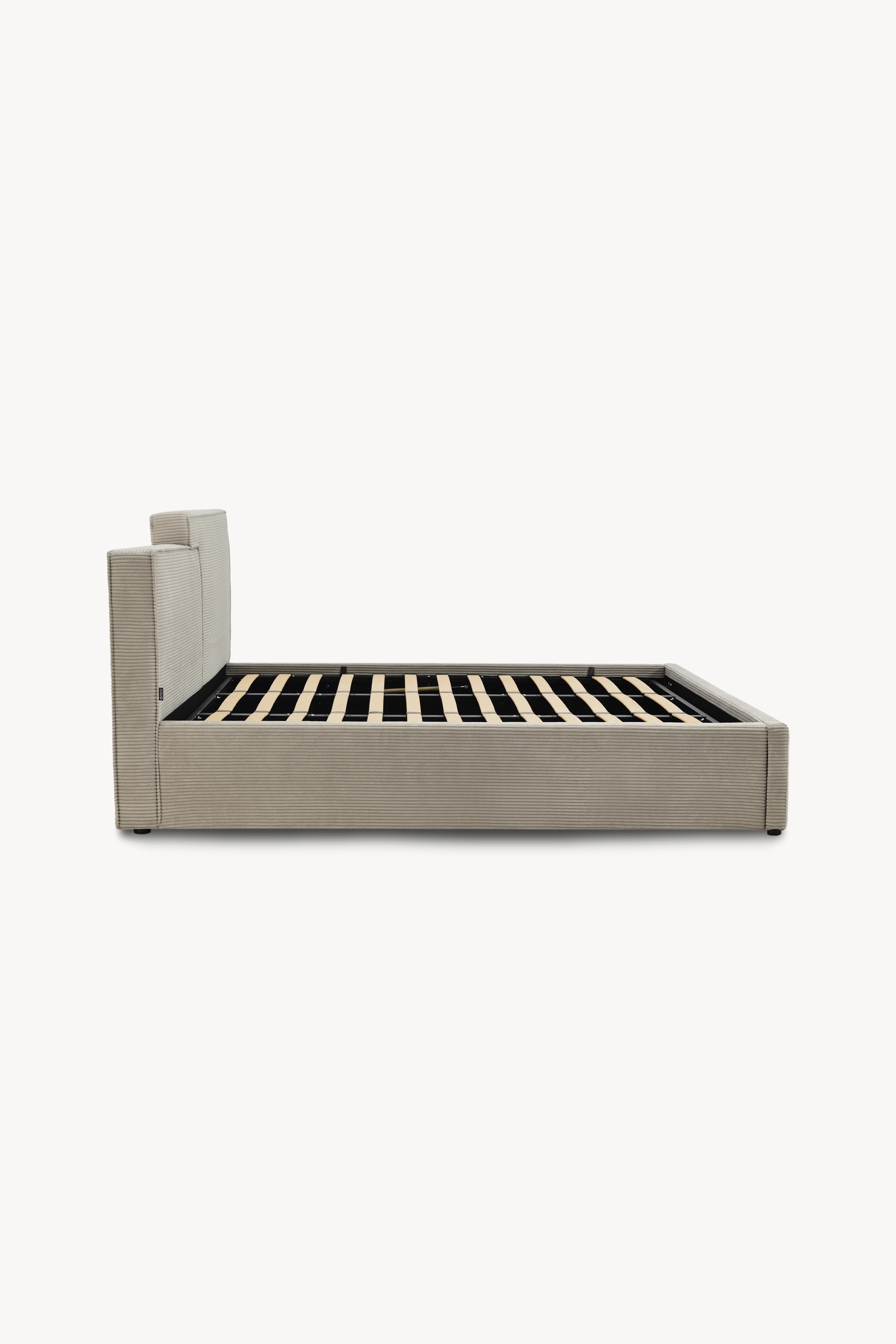 Dubbelsäng med förvaring Riccardo för madrass 180x200 cm, Grå - Detaljbild 1