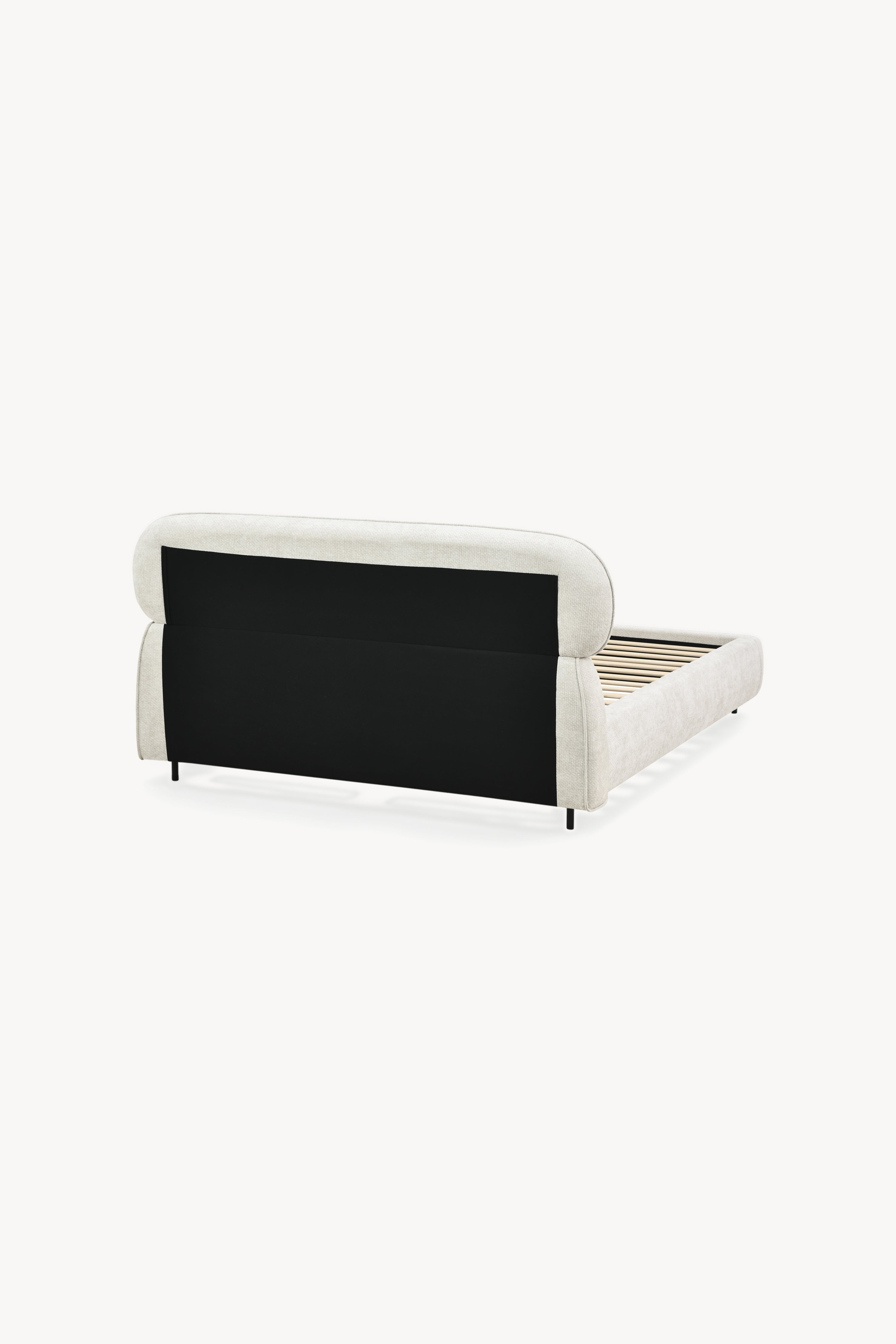Rossella upholstered double bed, 160x200 cm, Ash White - Detail image 1