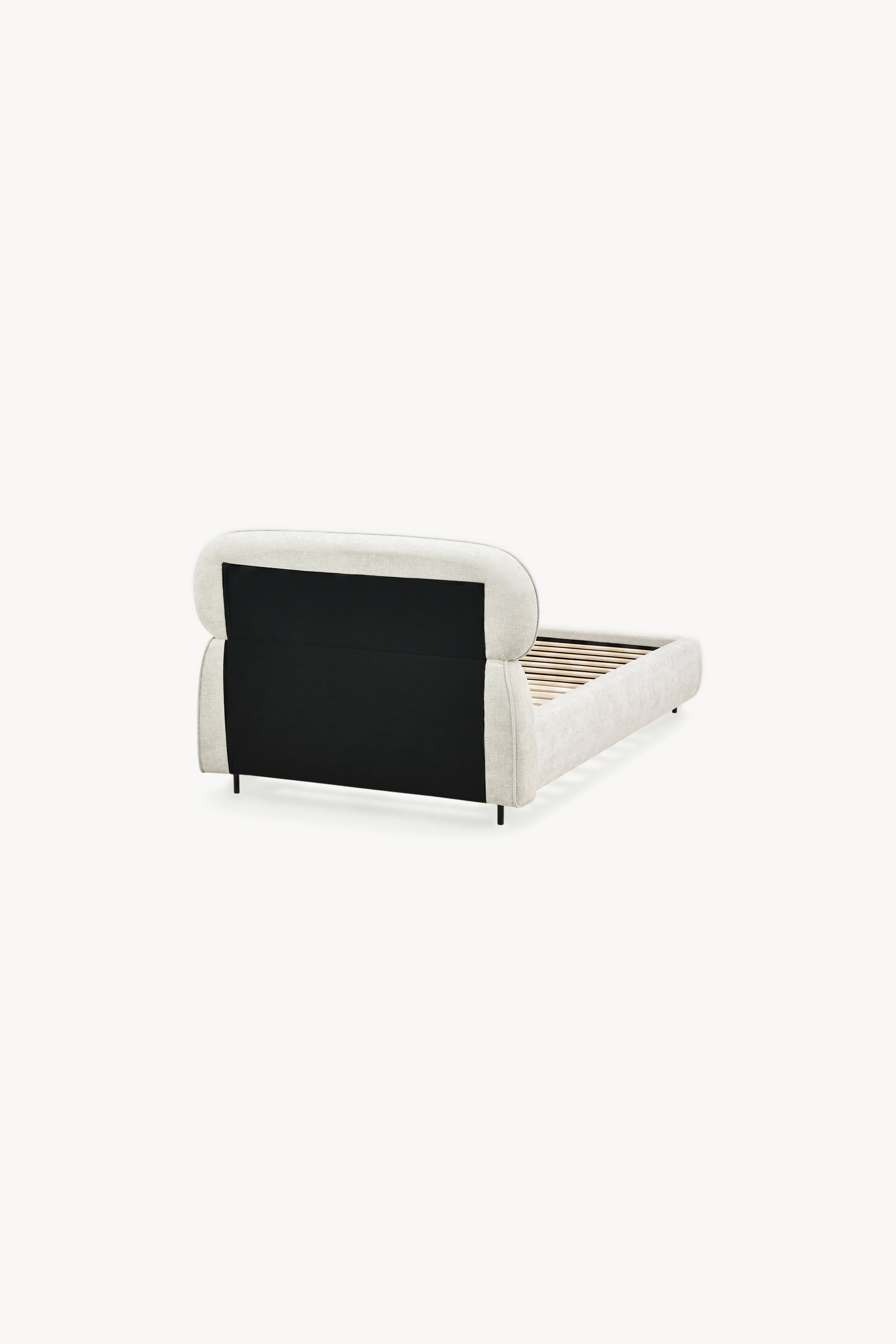Rossella upholstered single bed, 90x200 cm, Ash White - Detail image 3