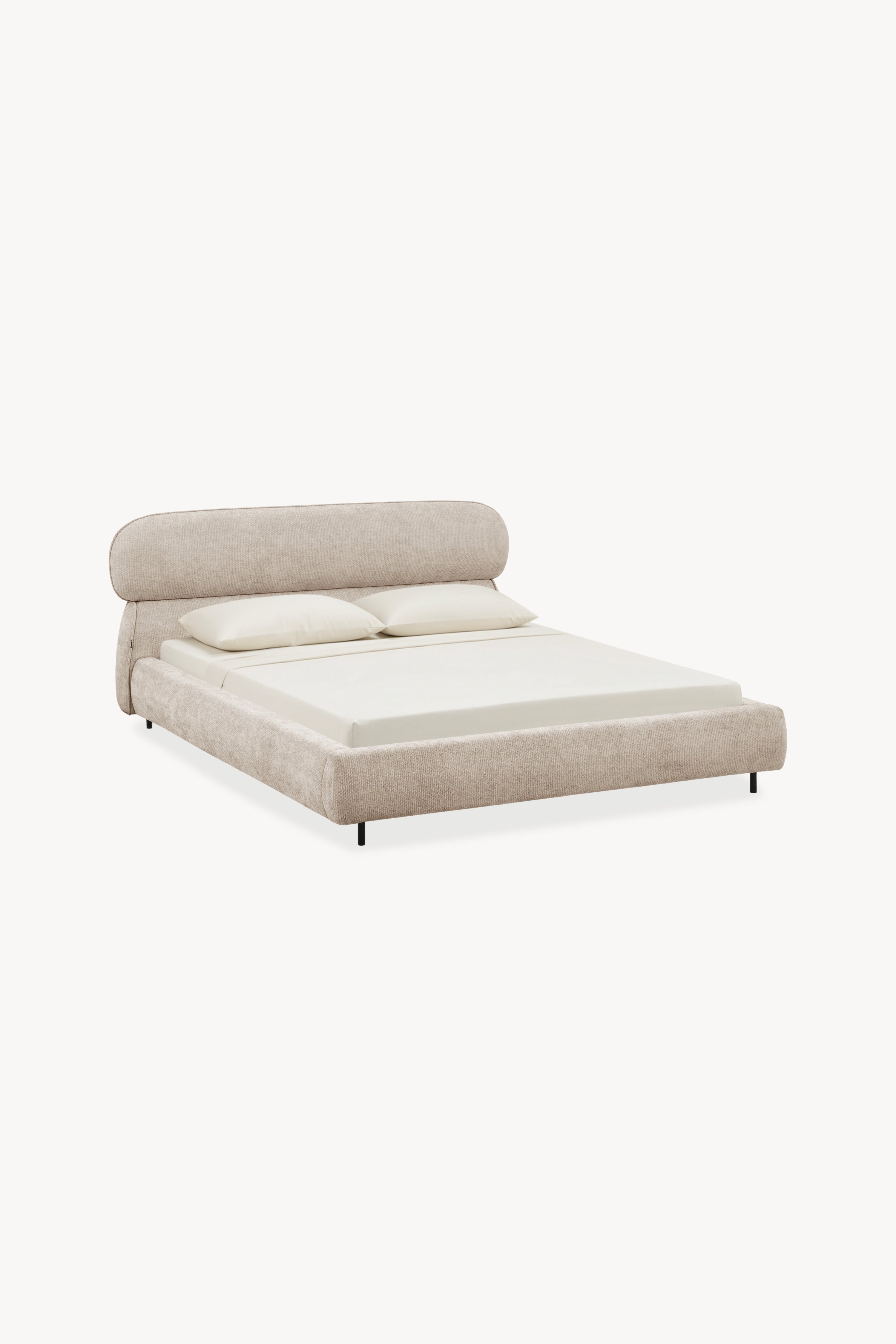 Padded double bed Rossella for mattress 180x200 cm, Sand - Detail image 1