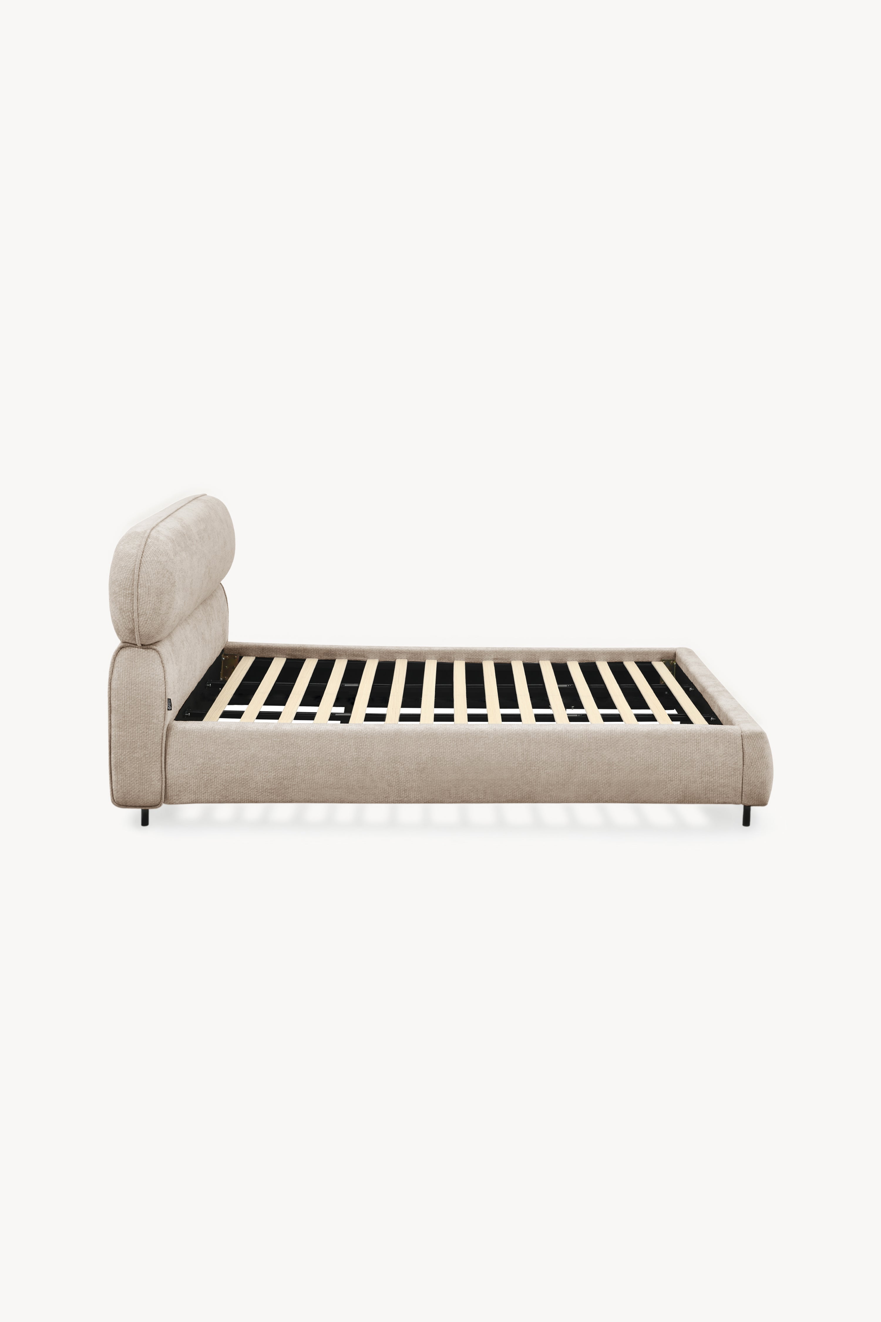 Padded double bed Rossella for mattress 180x200 cm, Sand - Detail image 2