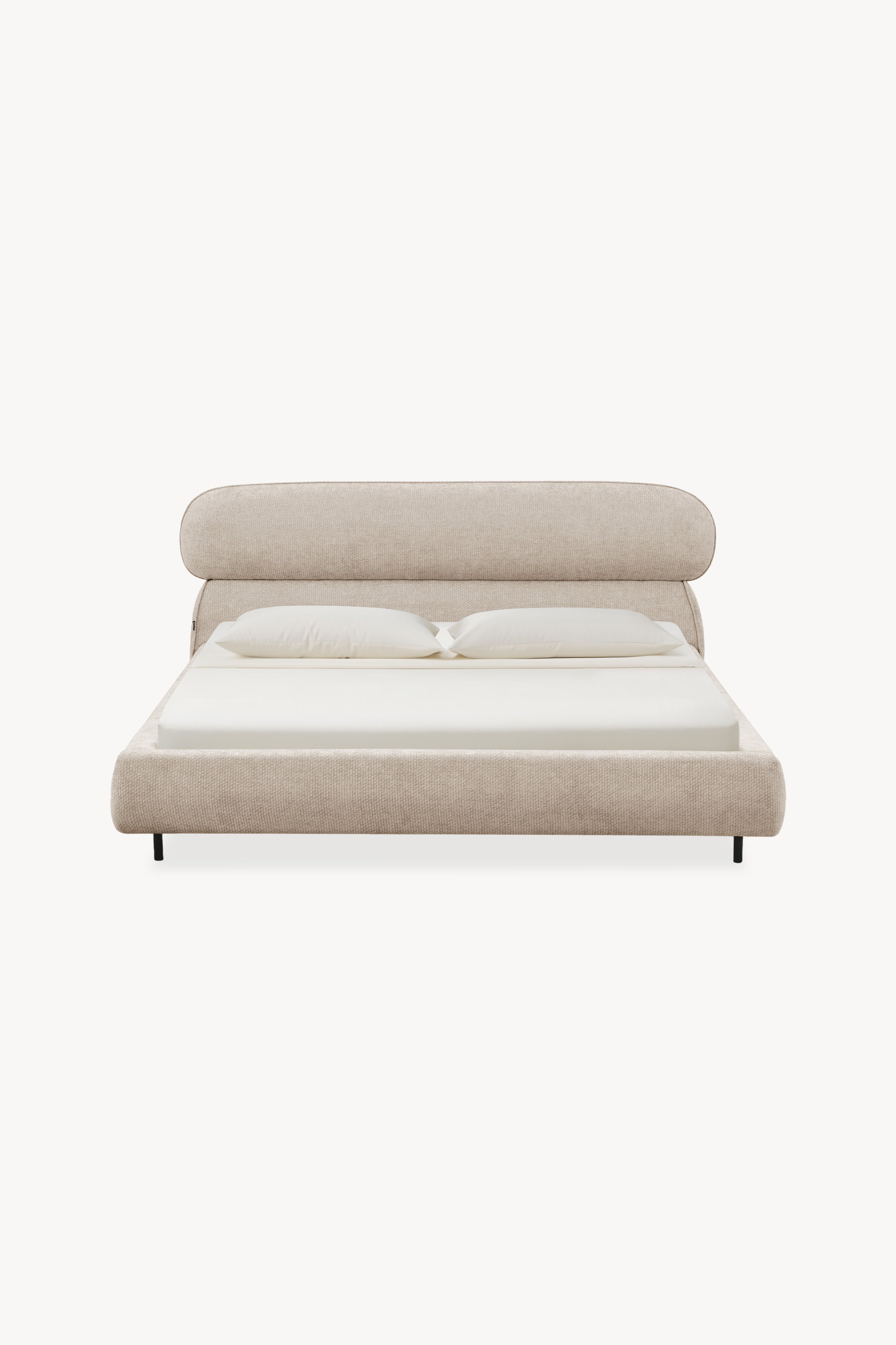 Padded double bed Rossella for mattress 180x200 cm, Sand - Main image