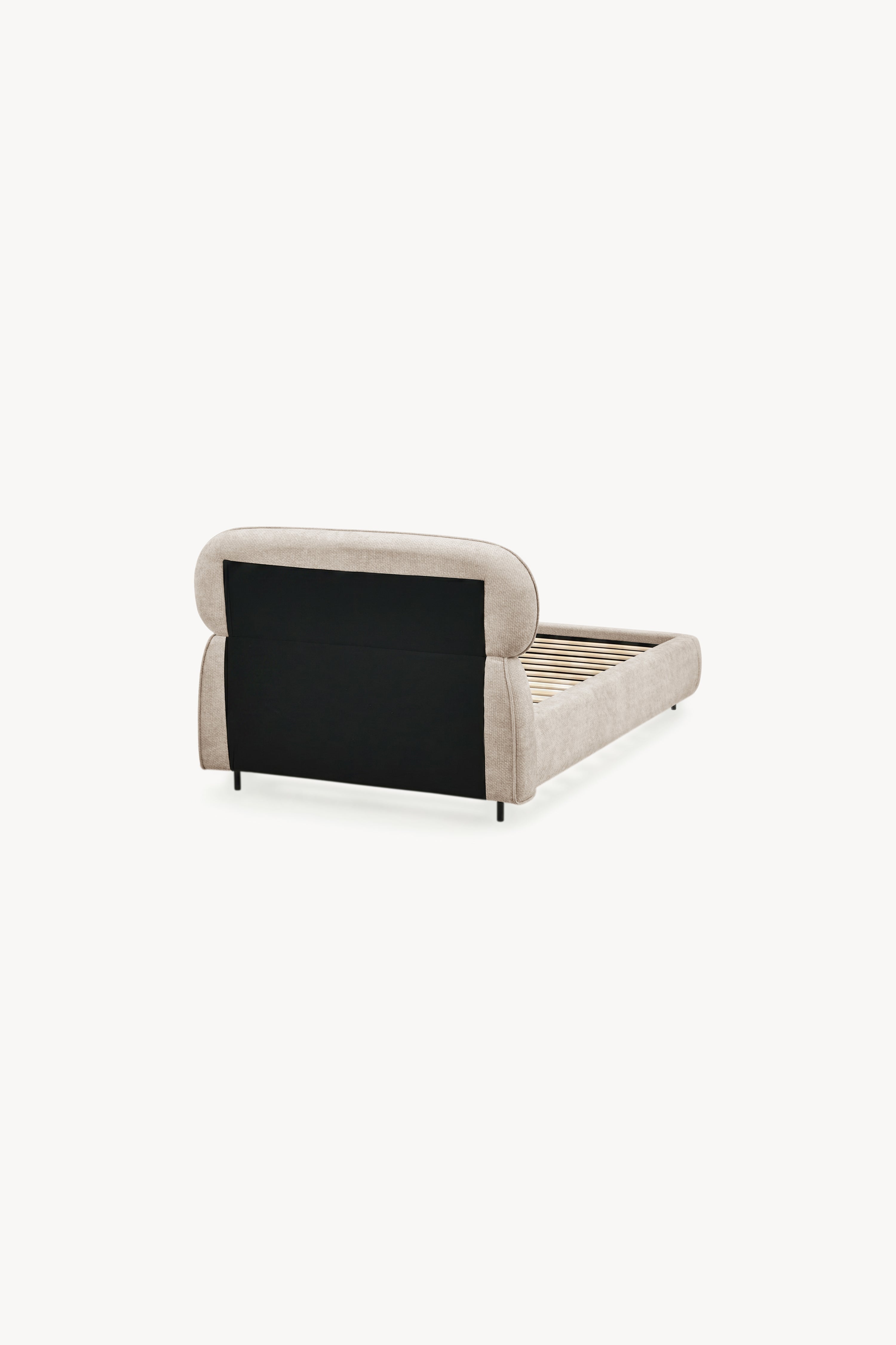 Rossella upholstered single bed, 90x200 cm, Gray - Detail image 3