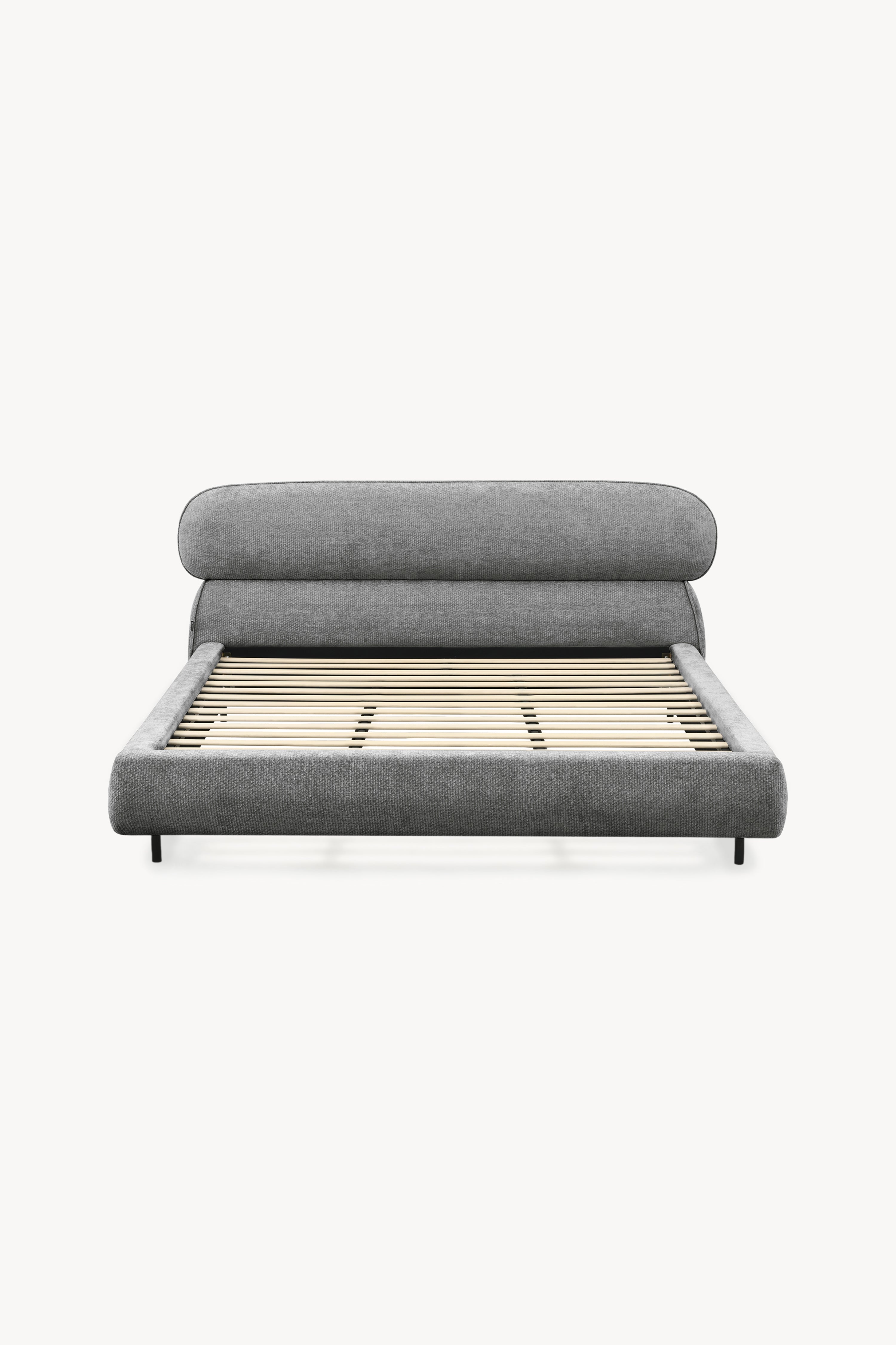 Cama de casal estofada Rossella 180x200 cm, Cinza Pedra - Imagem principal