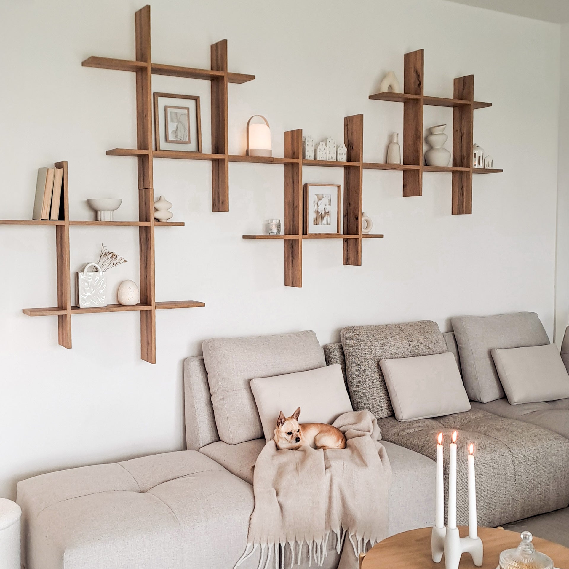 Angelica Shelves # Rustic Oak - Set image 1