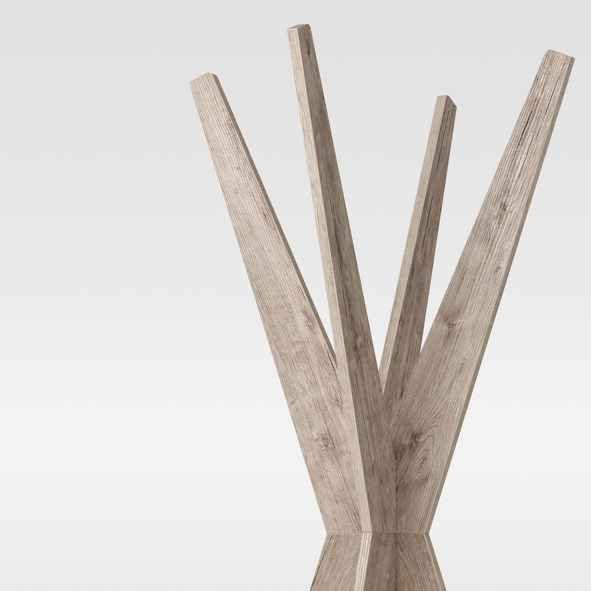 Porte-manteau sur pied Design, Emma Chêne naturel - Detail image 1
