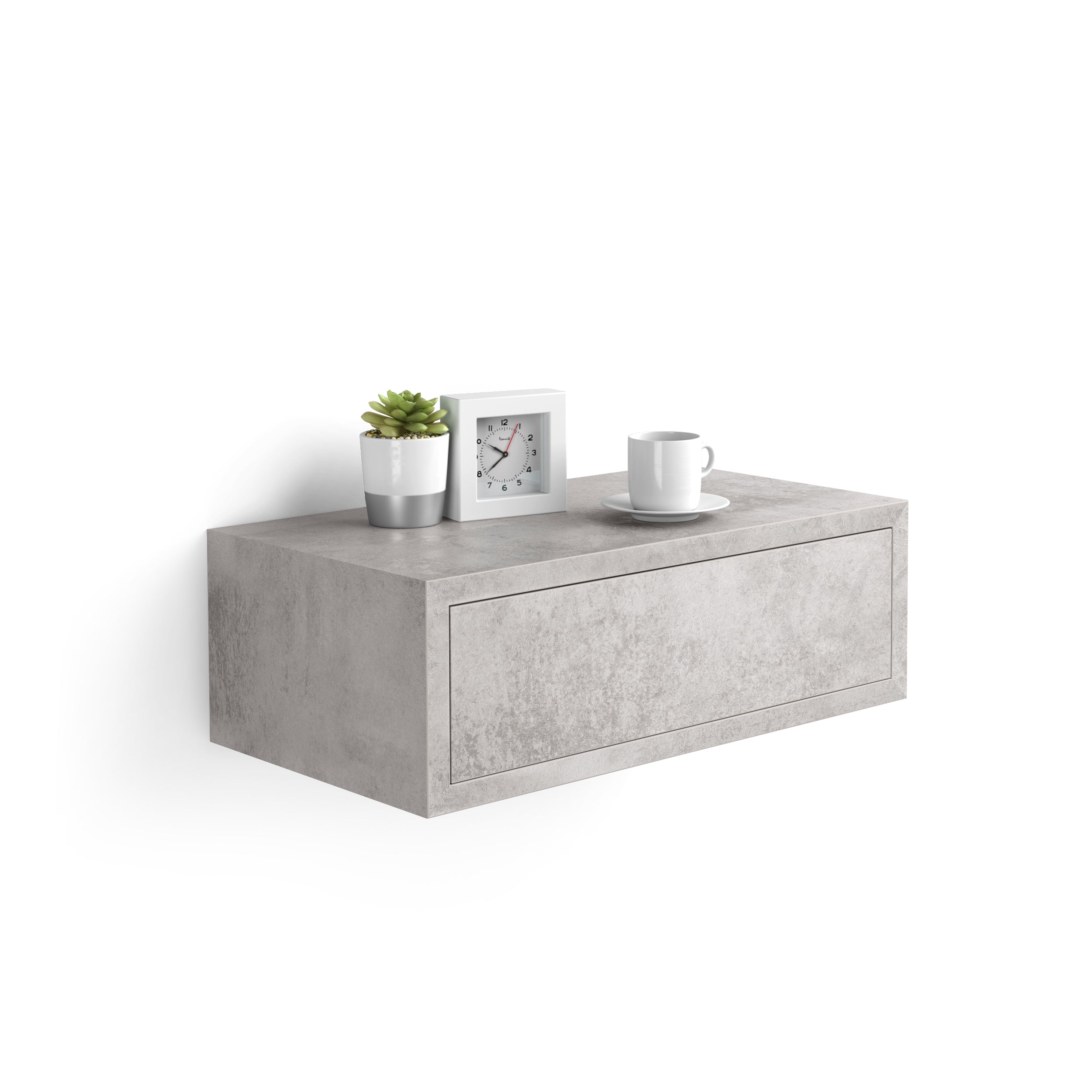 Table de chevet suspendue, Riccardo, Gris Béton
