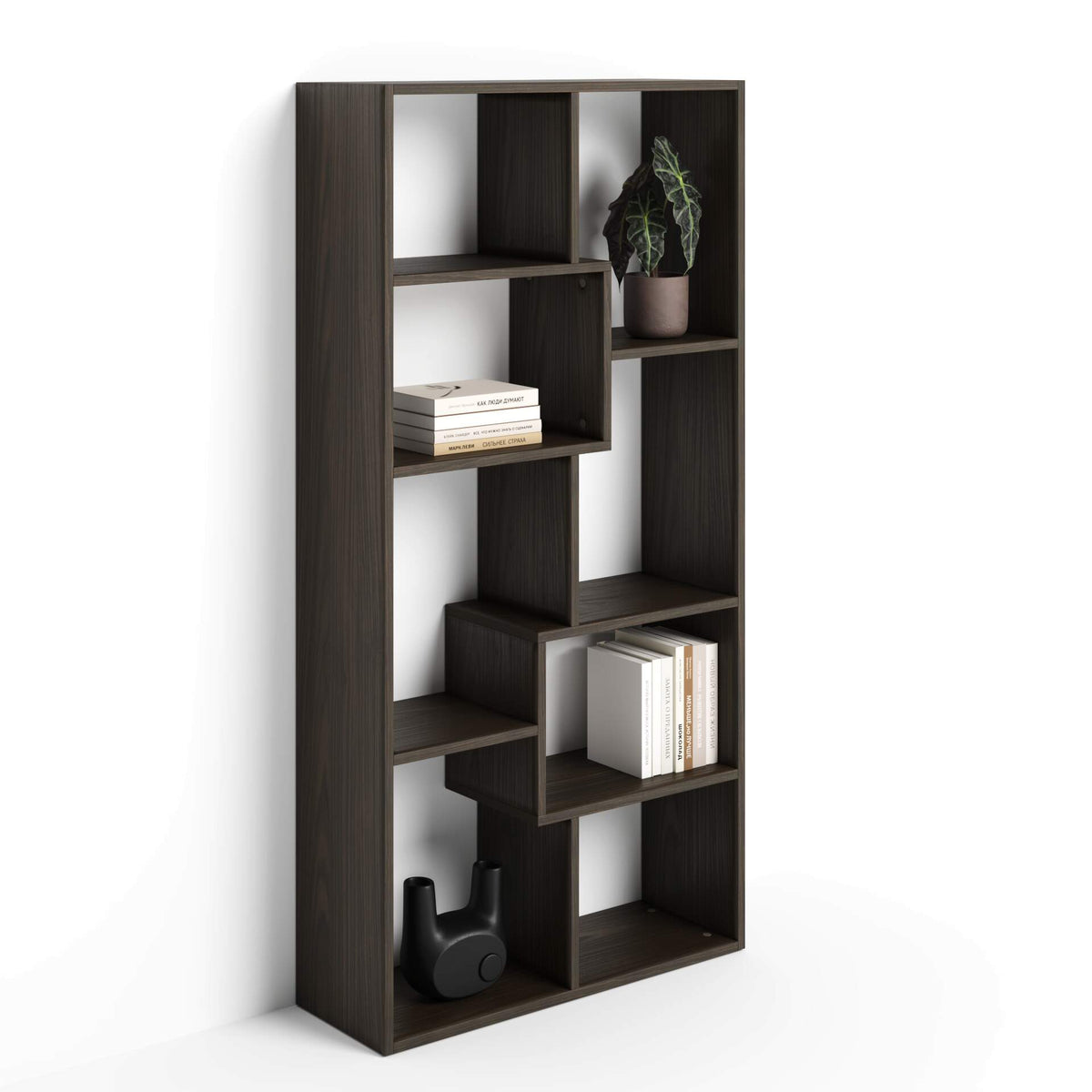 Wandboekenkast XS Iacopo (160,8 x 80 cm) amerikaanse walnoot