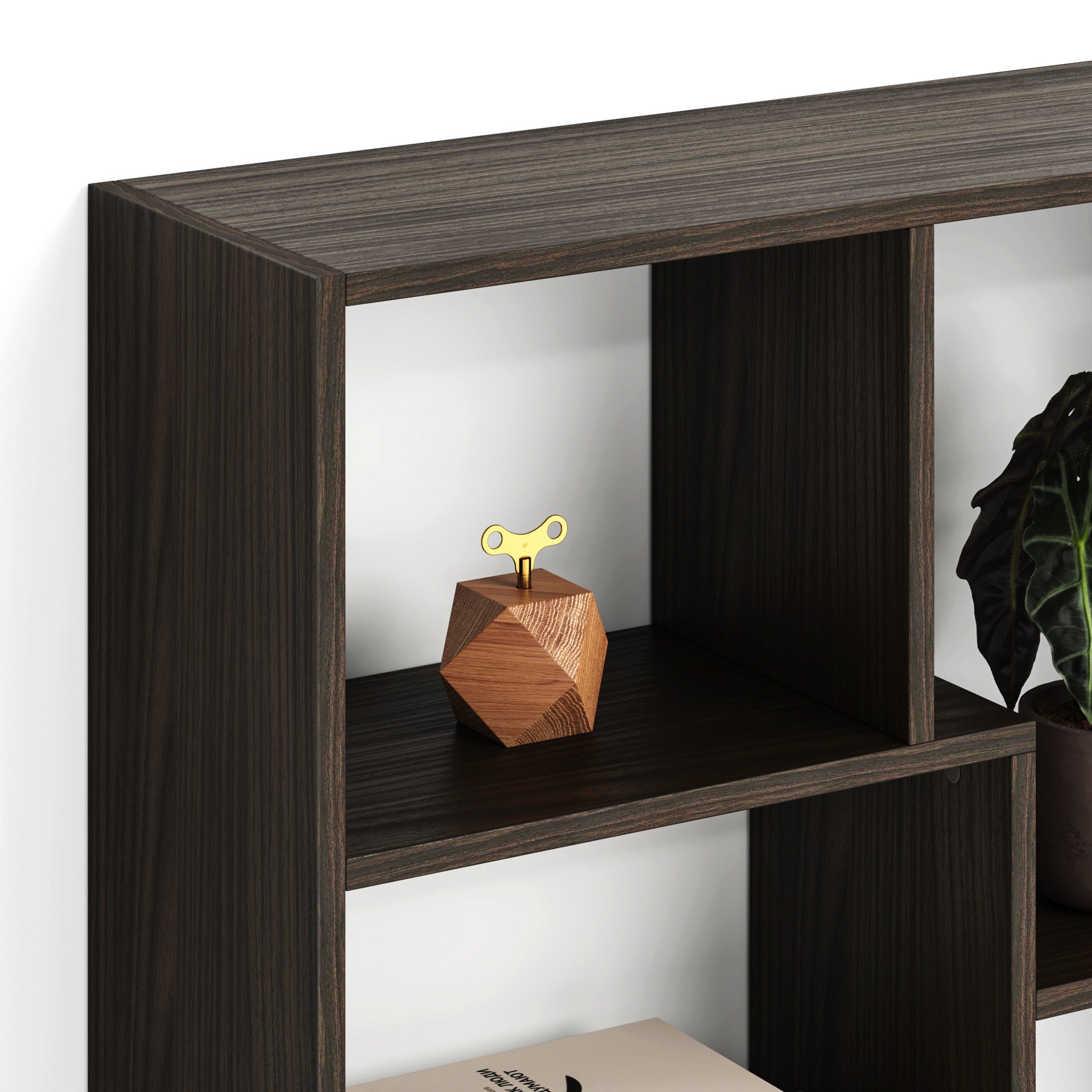 Bücherregal XL Iacopo (321,6 x 236,4 cm), Nussbaum Dunkel