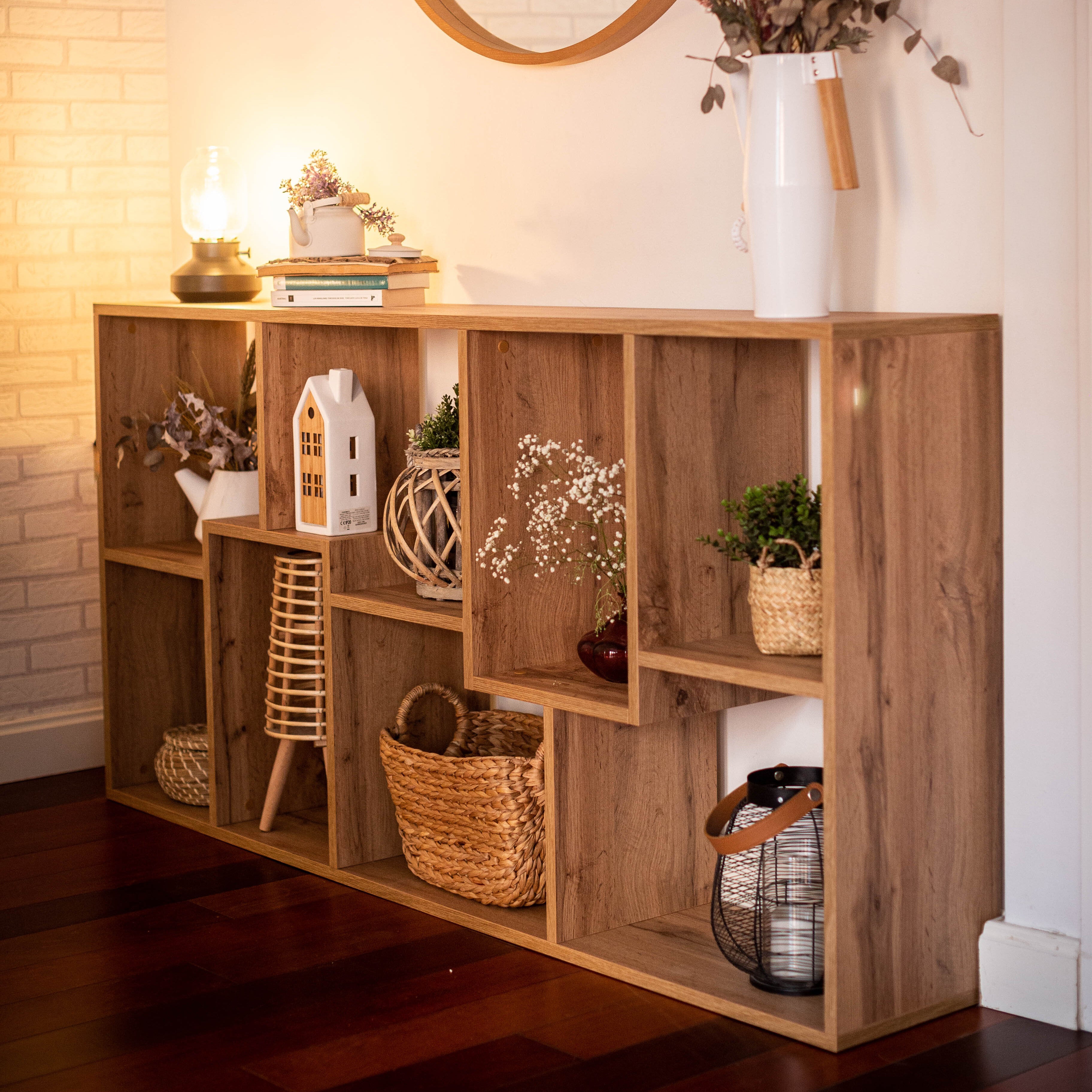 Iacopo XS Bookcase (160.8 x 80 cm), Rustic Oak - Set image 1