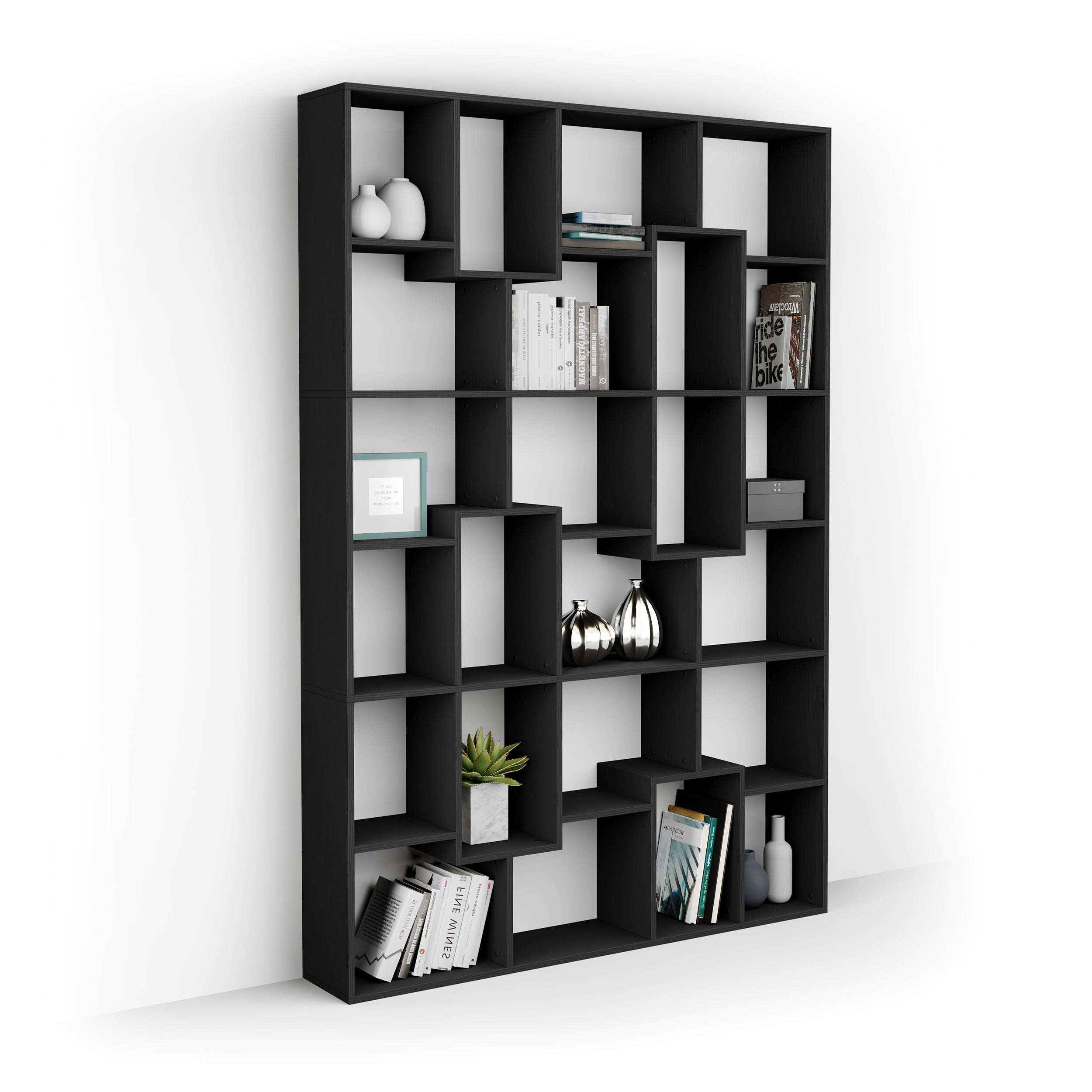 Iacopo M Bücherregal (160,8 x 236,4 cm), Esche, Schwarz