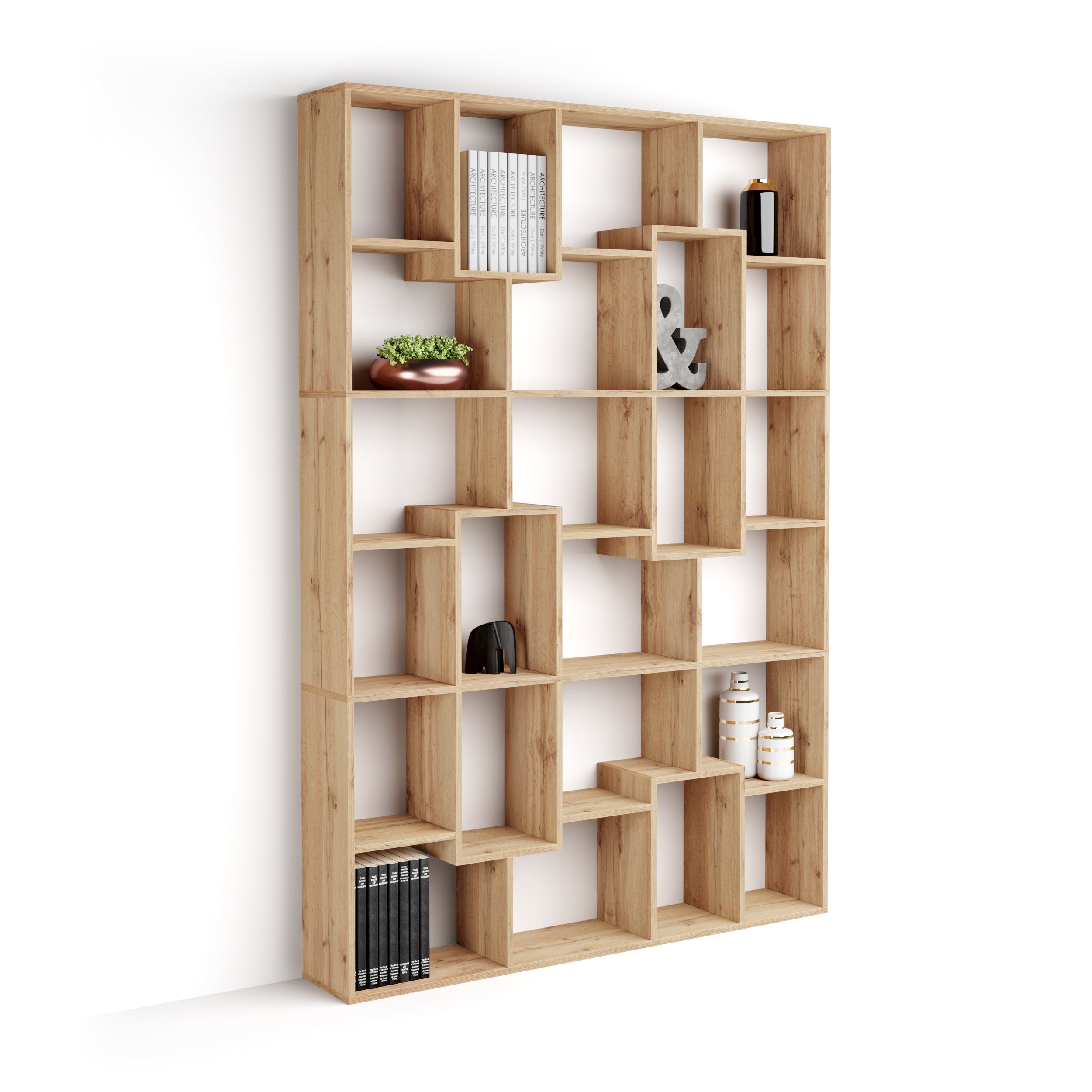 Iacopo M Bookcase (63.31 x 93.07 in), Rustic Oak