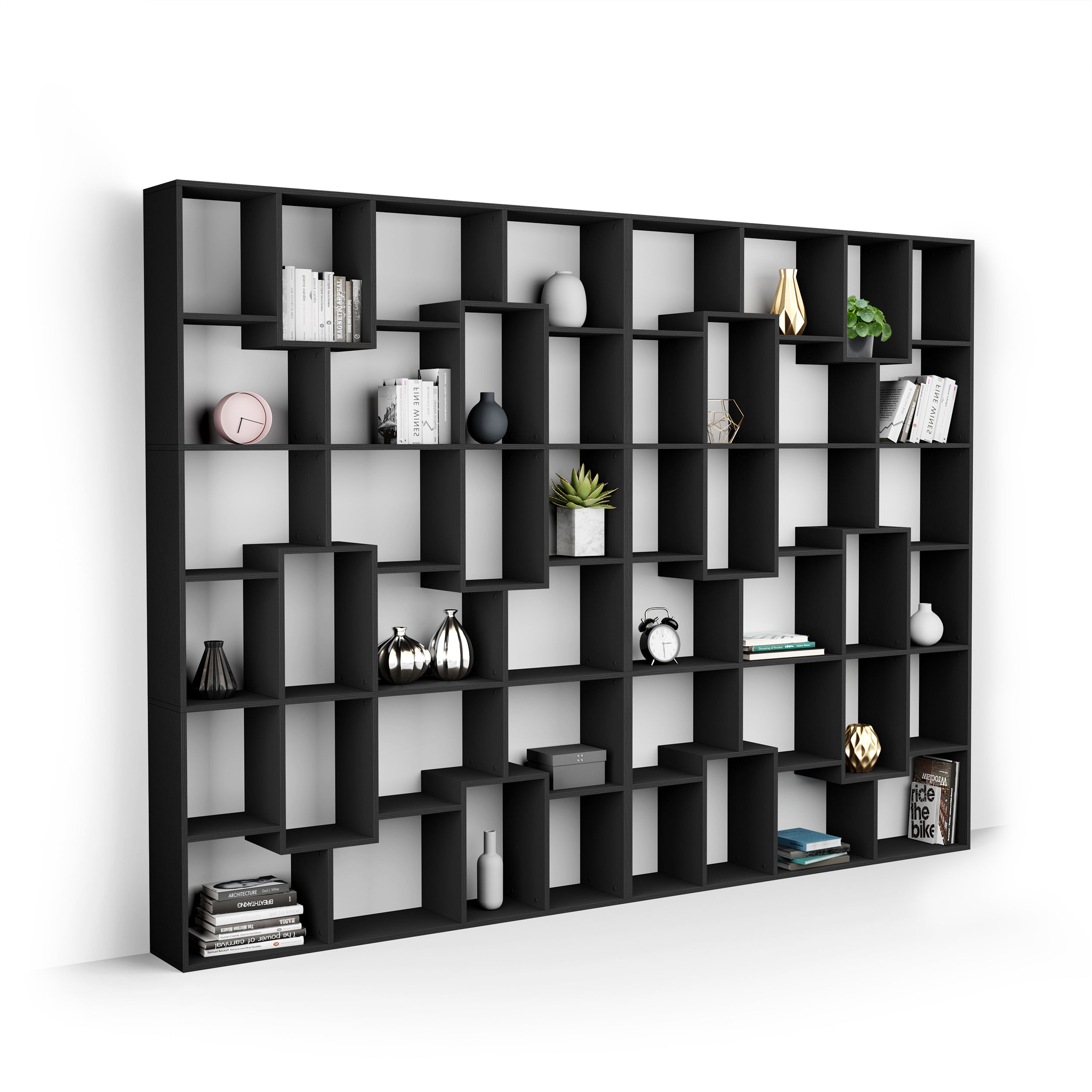 Iacopo XL Bücherregal (236,4 x 321,6 cm), Esche, Schwarz