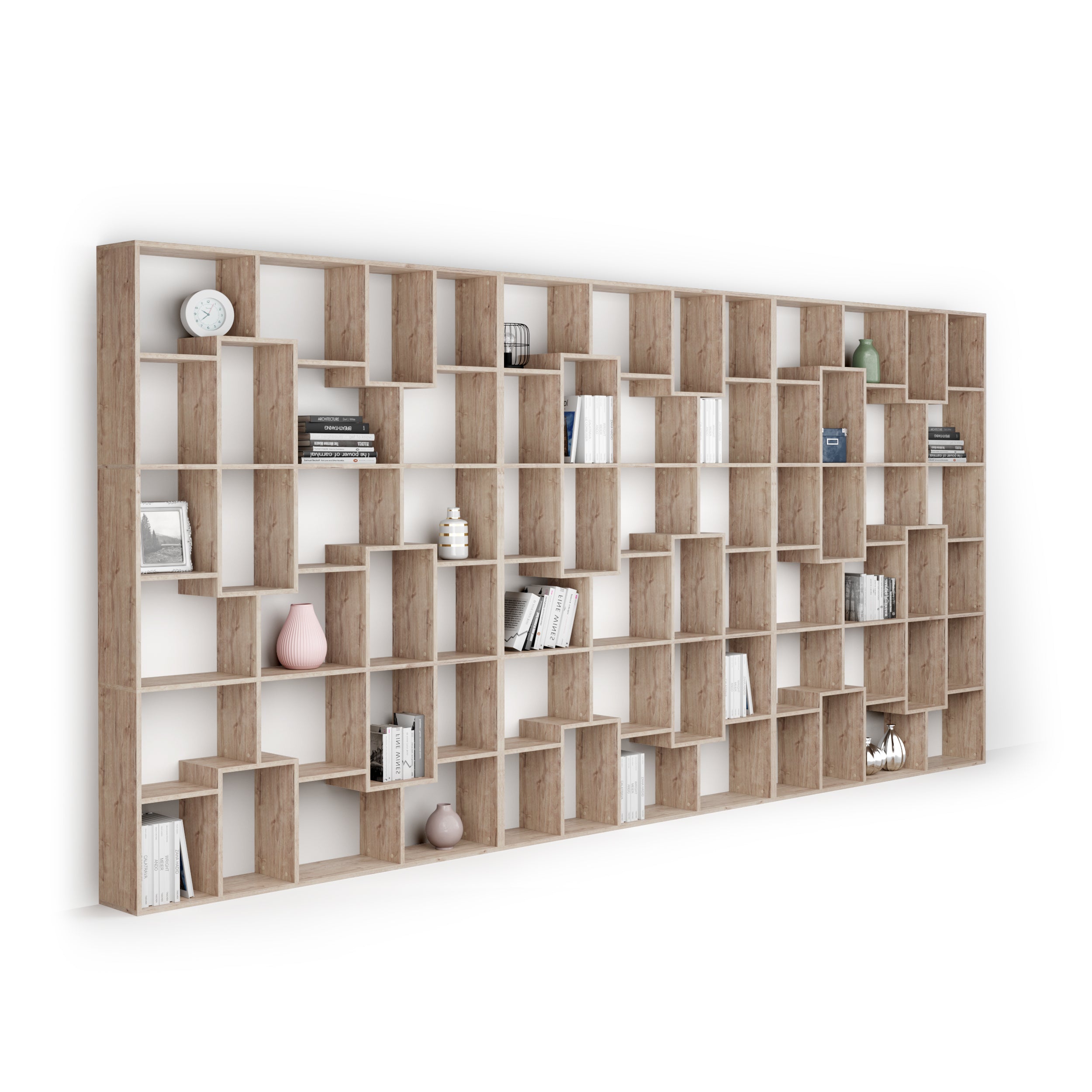 Iacopo XXL Bookcase (189.92 x 93.07 in), Oak - Main image