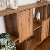 Iacopo XS Bookcase with panel doors (160.8 x 80 cm), Rustic Oak