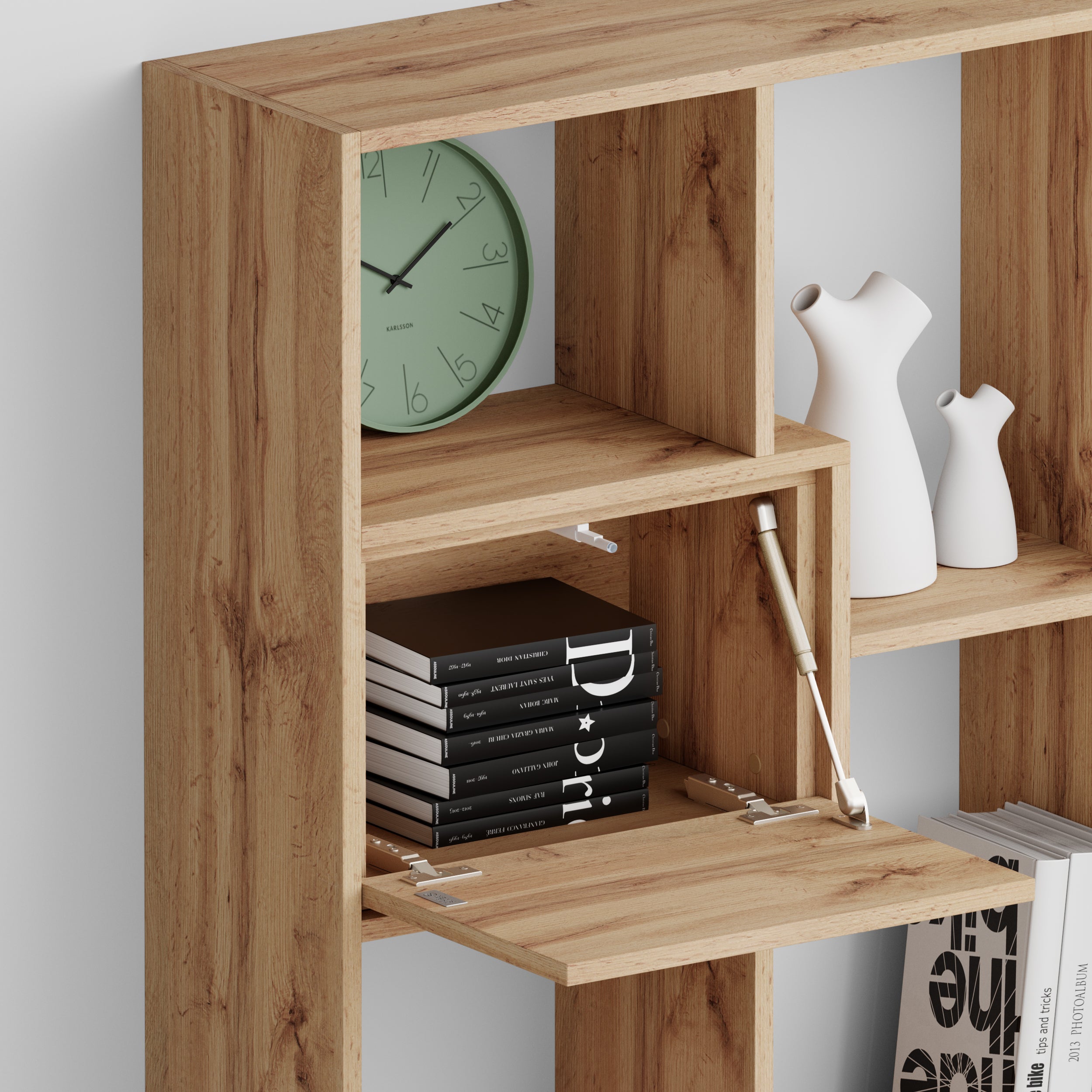 Libreria M Iacopo con ante (160,8 x 236,4 cm), Rovere Rustico - Immagine dettaglio 3
