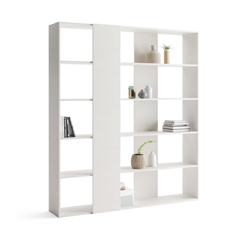 Rachele Modernes Bücherregal, Esche, Weiß