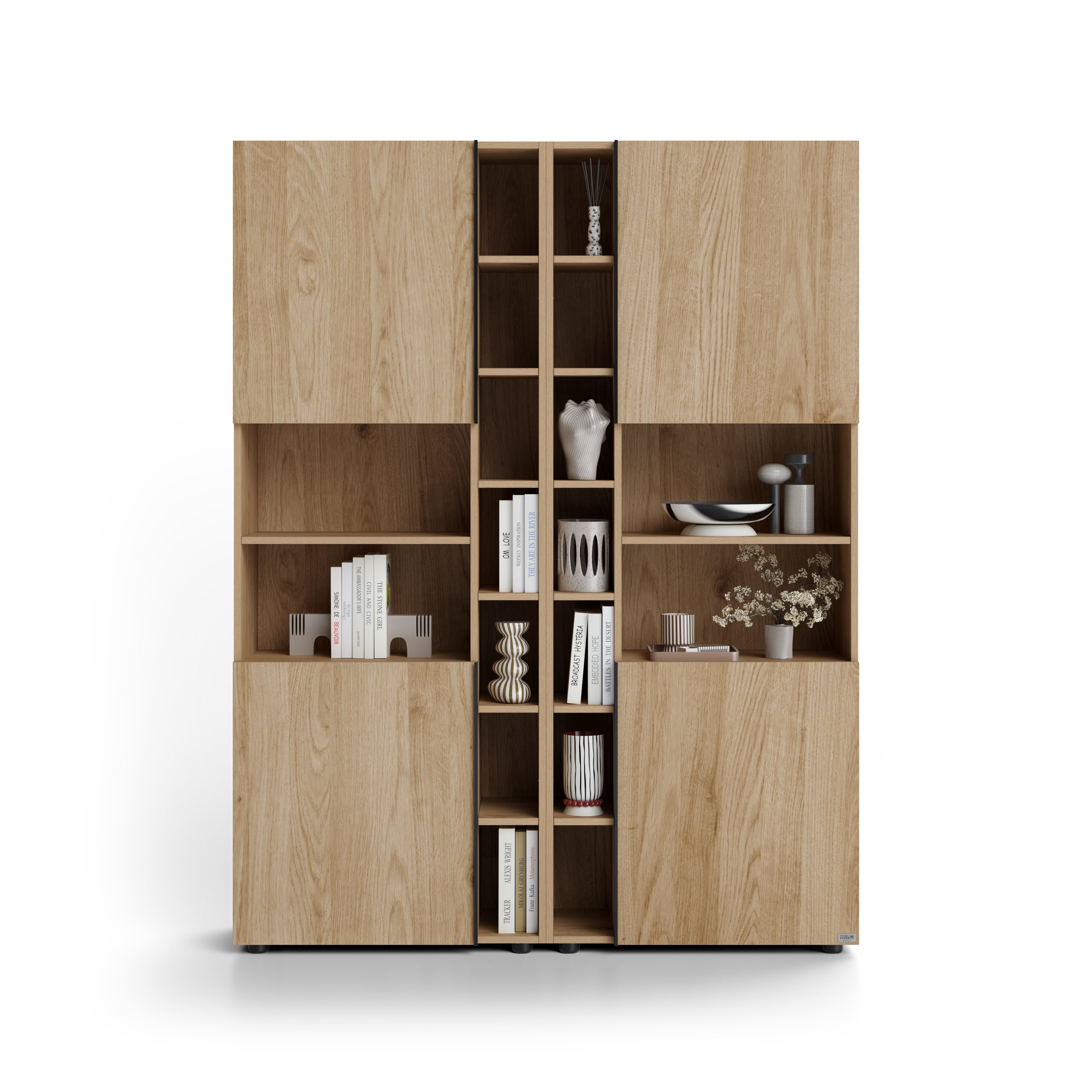 Romina Modular Bookcase (153,6 x 200 cm), Light Oak - Detail image 1