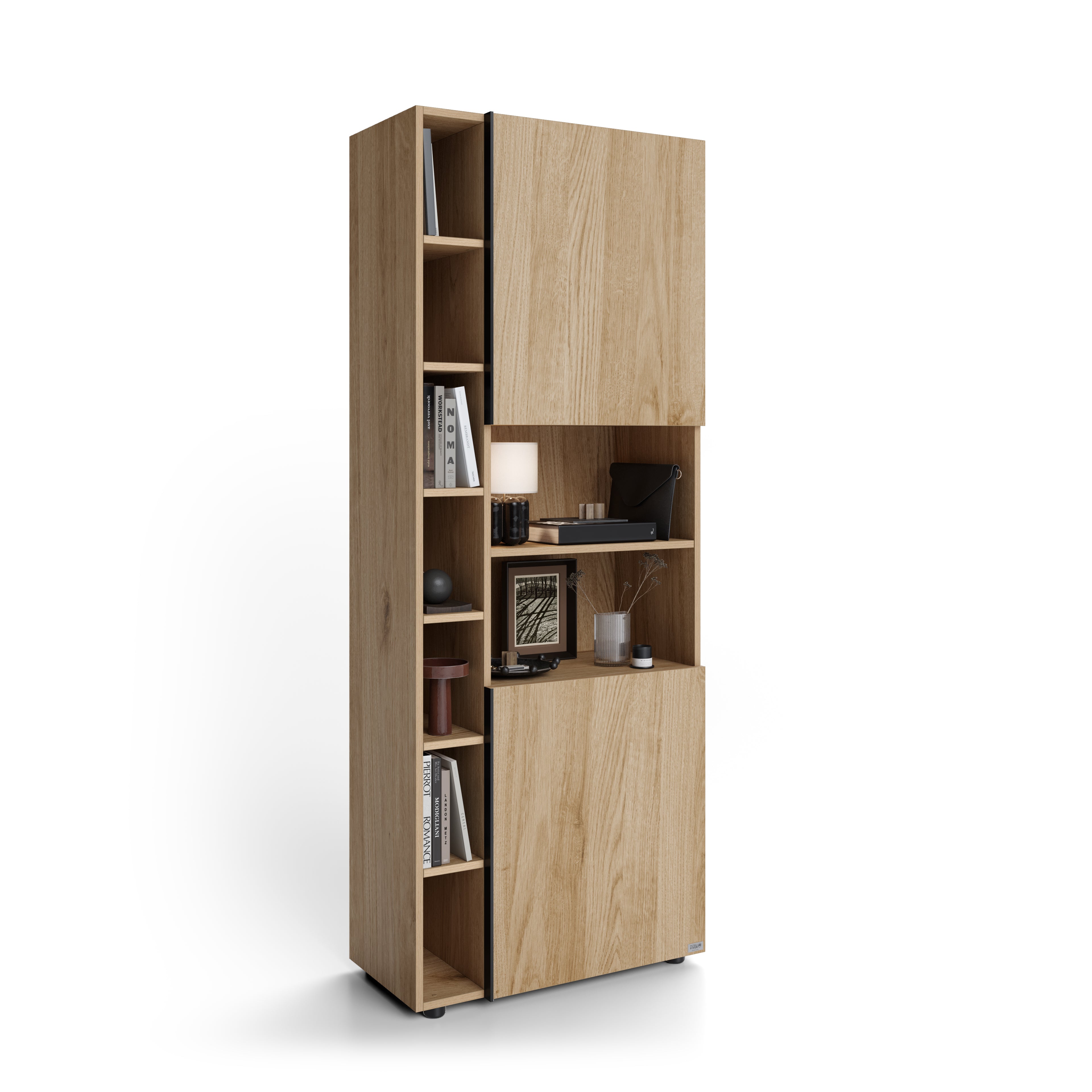 Modulares Bücherregal Romina (76,8 x 200 cm), Wildeiche - Detail image 3